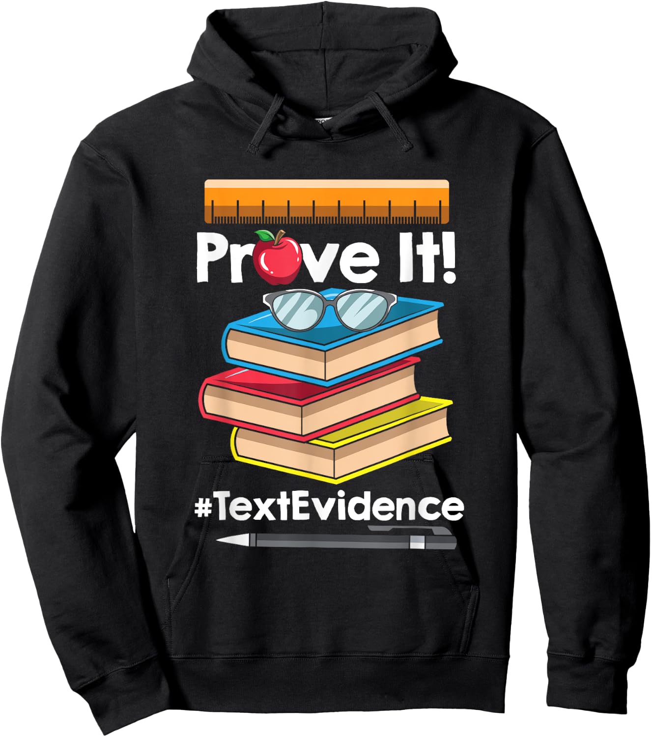 ENGLISH TEACHER Prove It Text Evidence Hoodie - Hoodie | Black