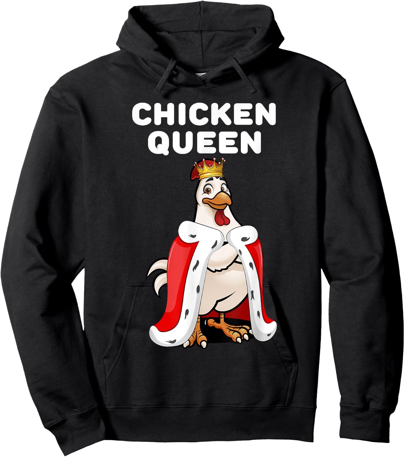 Chicken Queen | Chicken | Girls Chicken Hoodie - Hoodie | Black