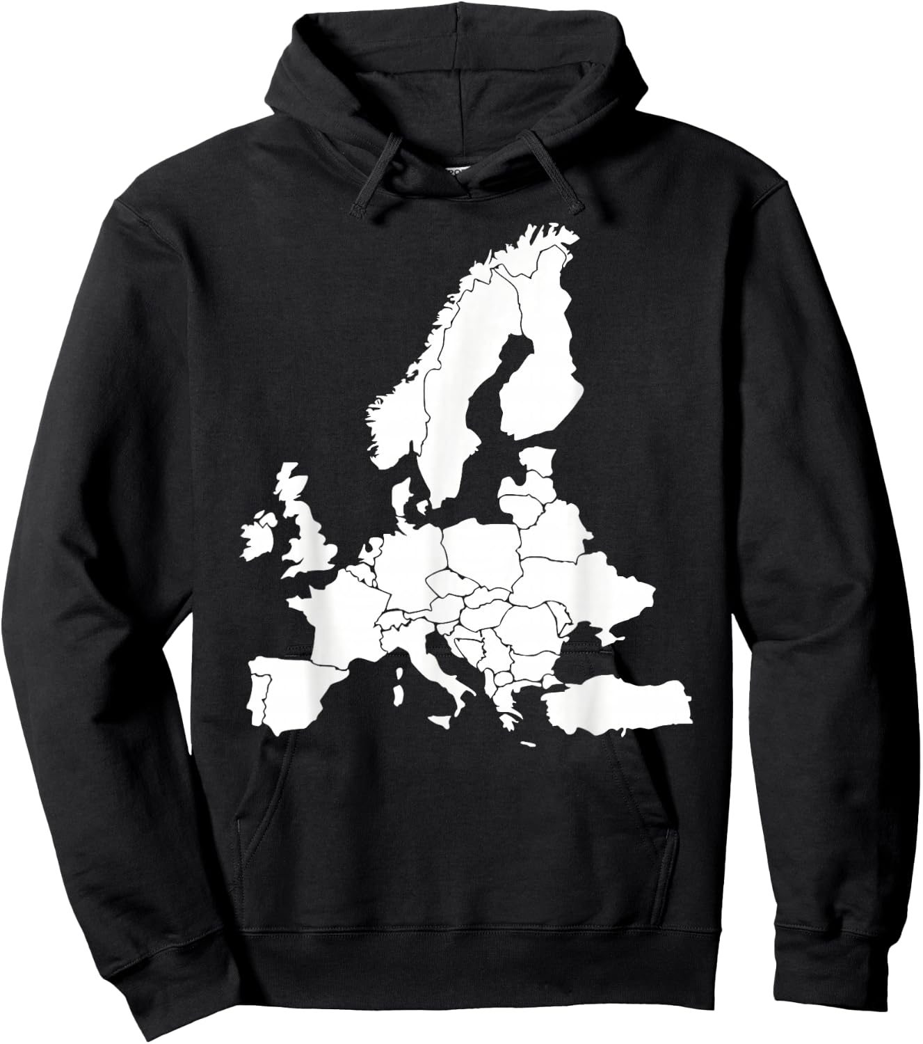 Europe map Hoodie - Hoodie | Black