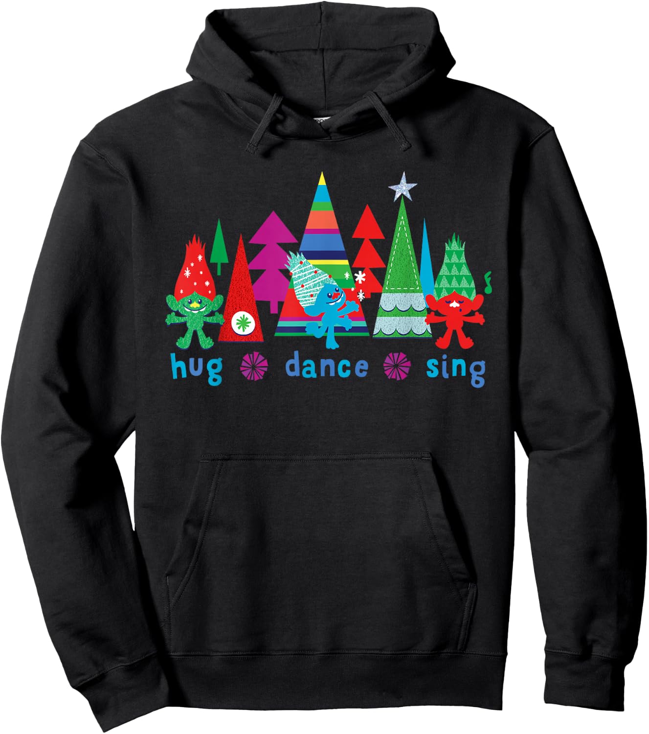 DreamWorks' Trolls Hug Dance Sing Holiday Hoodie - Hoodie | Black