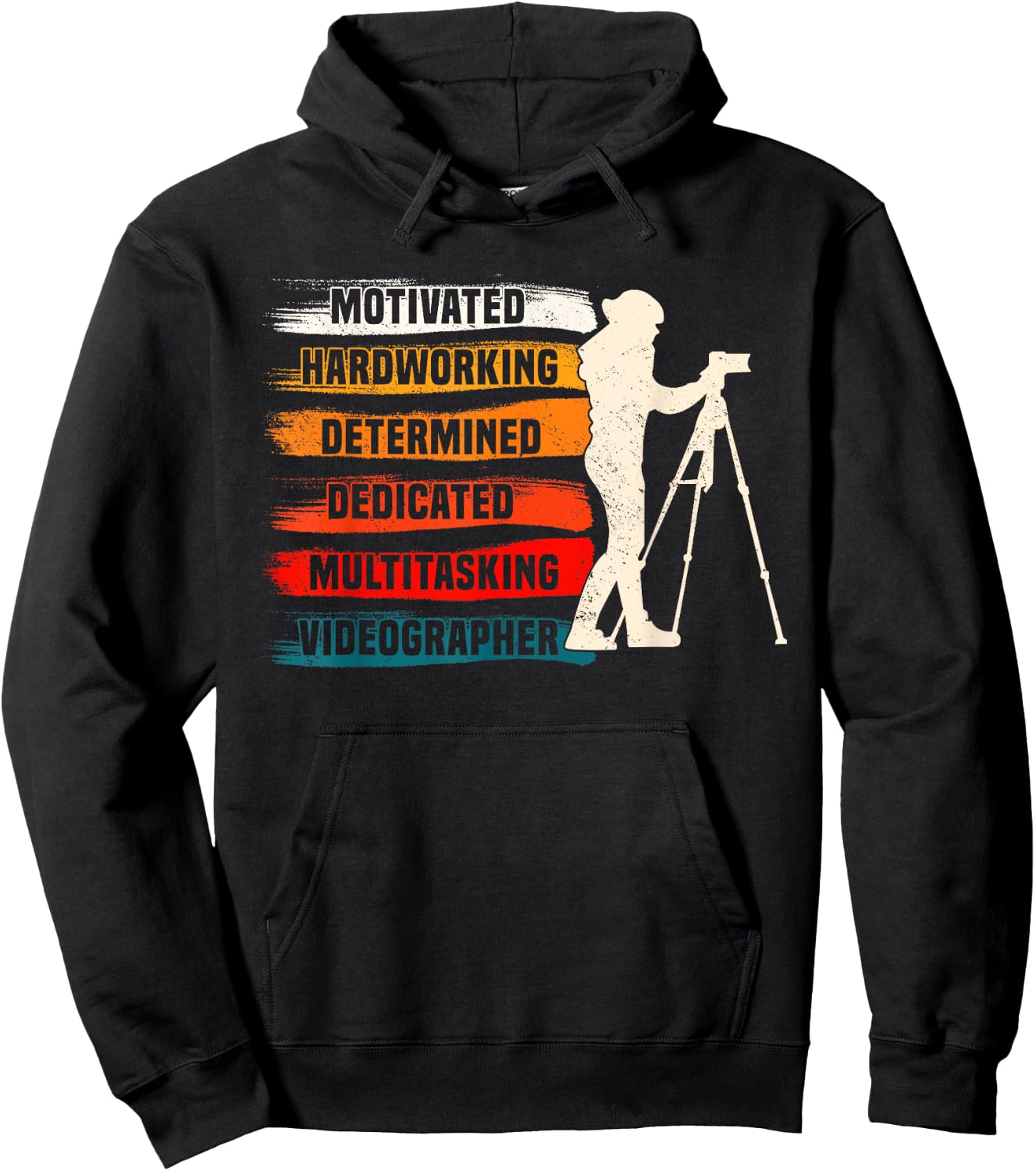 Motivated Videographer Camera Movie Film Cinematographer Hoodie - Hoodie | Black