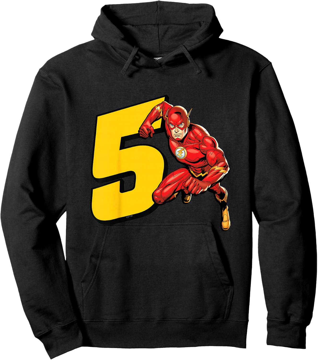 Kids The Flash Super Hero 5th Birthday Hoodie - Hoodie | Black