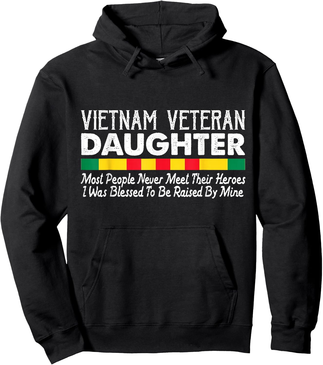 Proud Daughter of a Vietnam Veteran Hoodie - Hoodie | Black