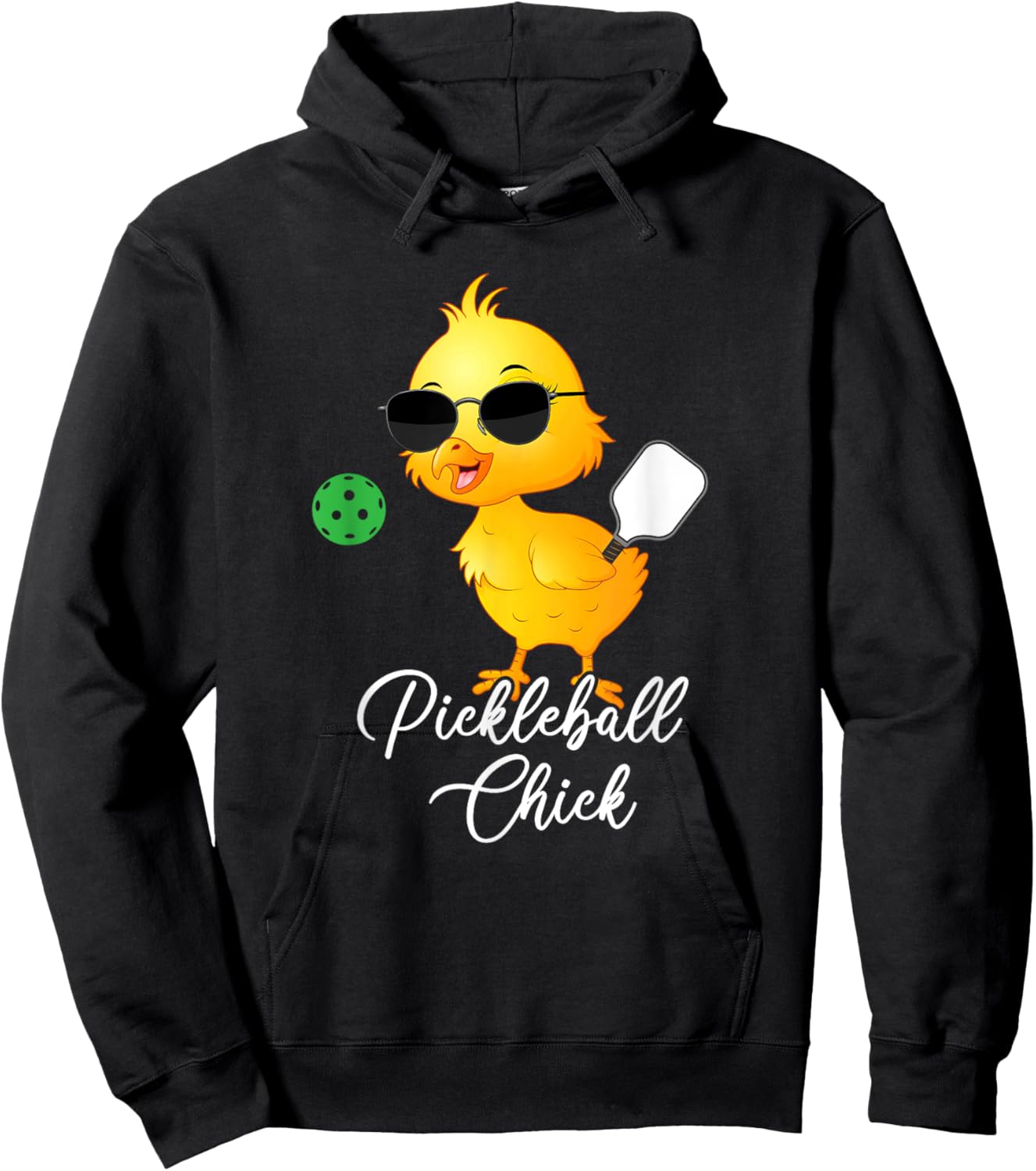Pickleball chick Funny Pickleball Hoodie - Hoodie | Black
