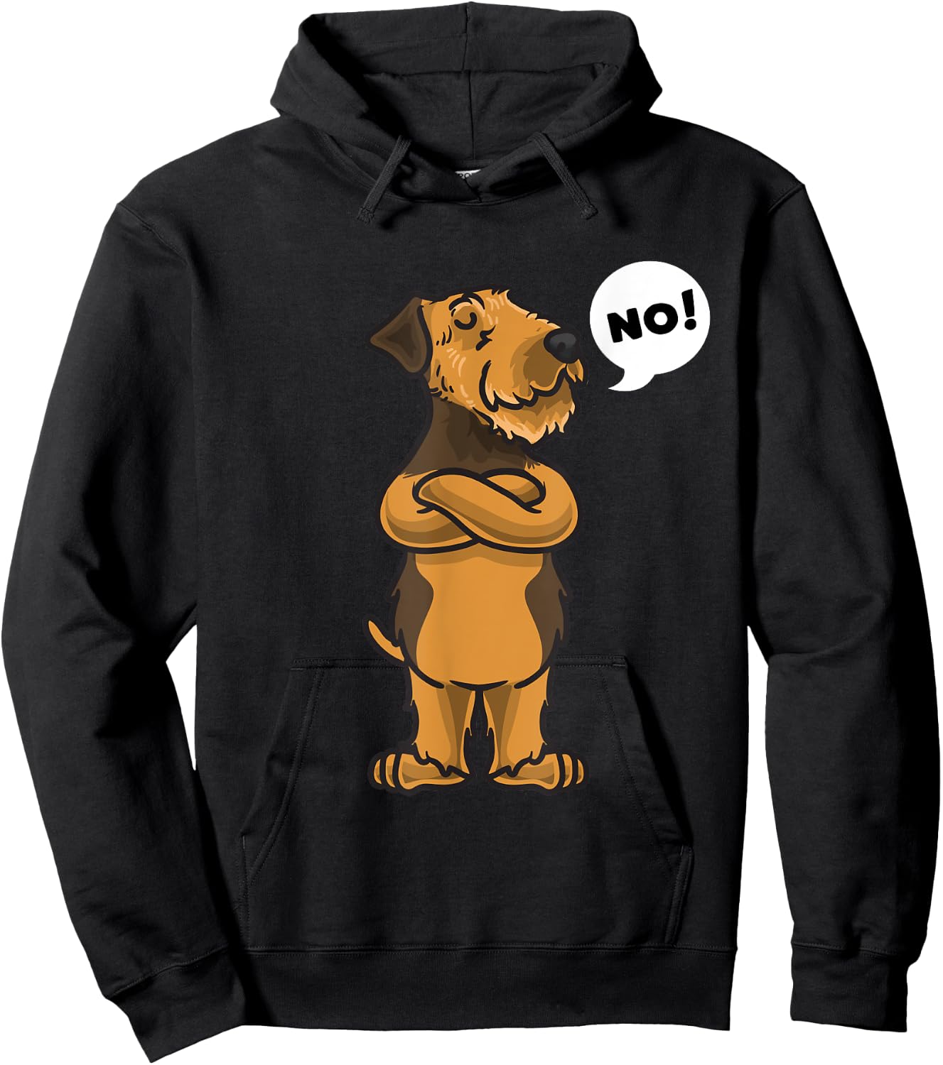 Stubborn Airedale Terrier Dog Women Girls Kids Hoodie - Hoodie | Black