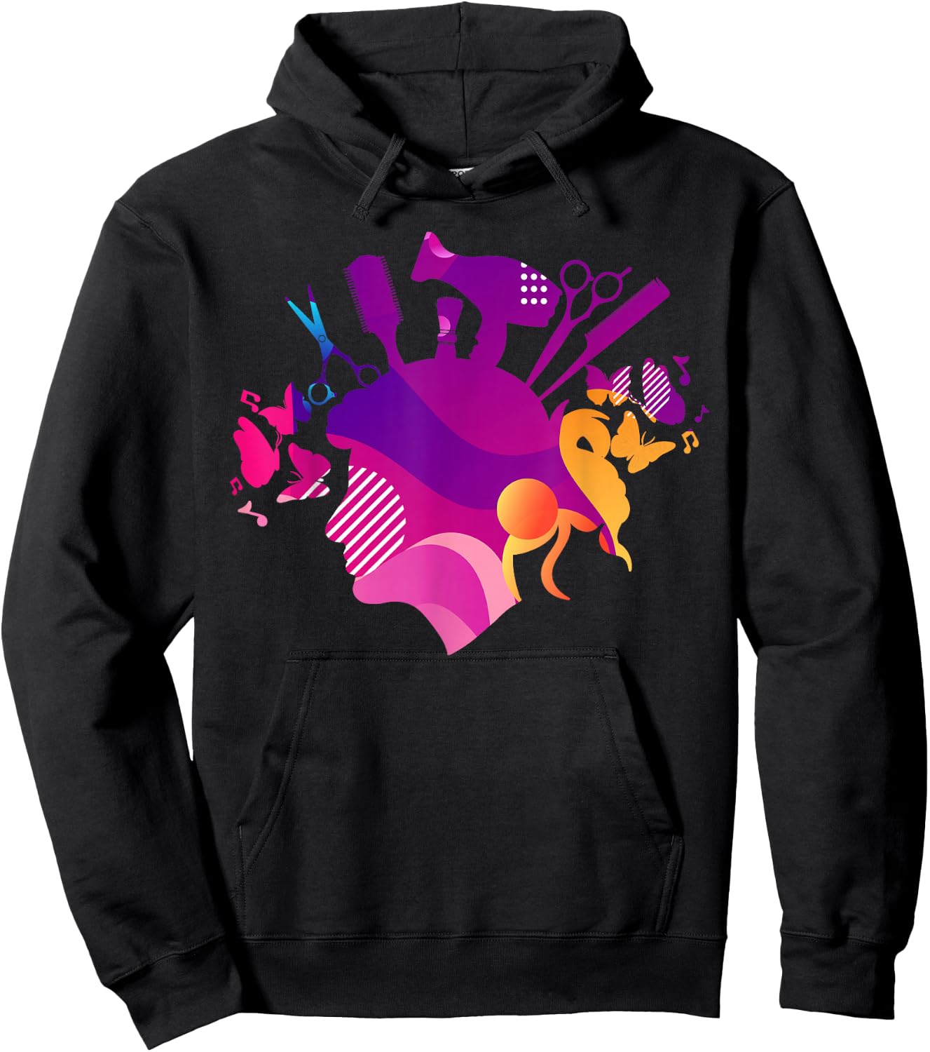 Hairdresser Hairstylists Hairdressing Hairstyling Beautician Hoodie - Hoodie | Black