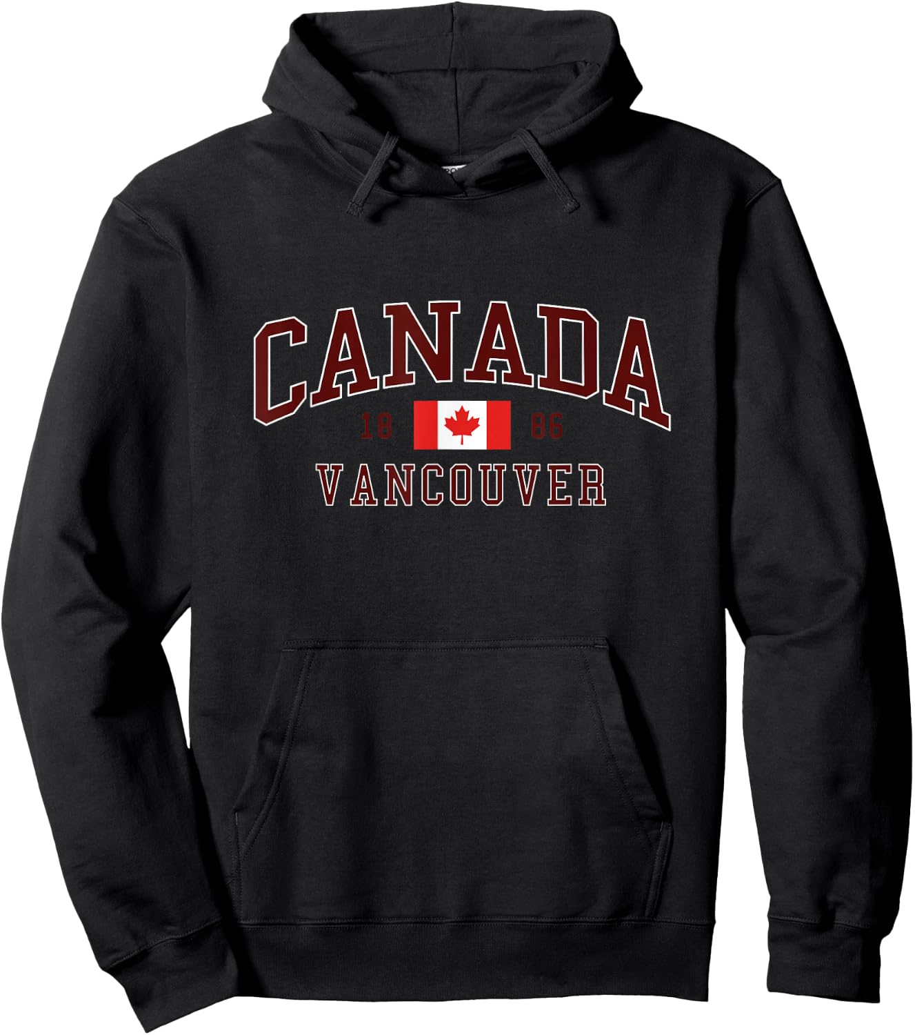 Canada Vancouver British Columbia Vintage Style Gift Hoodie - Hoodie | Black