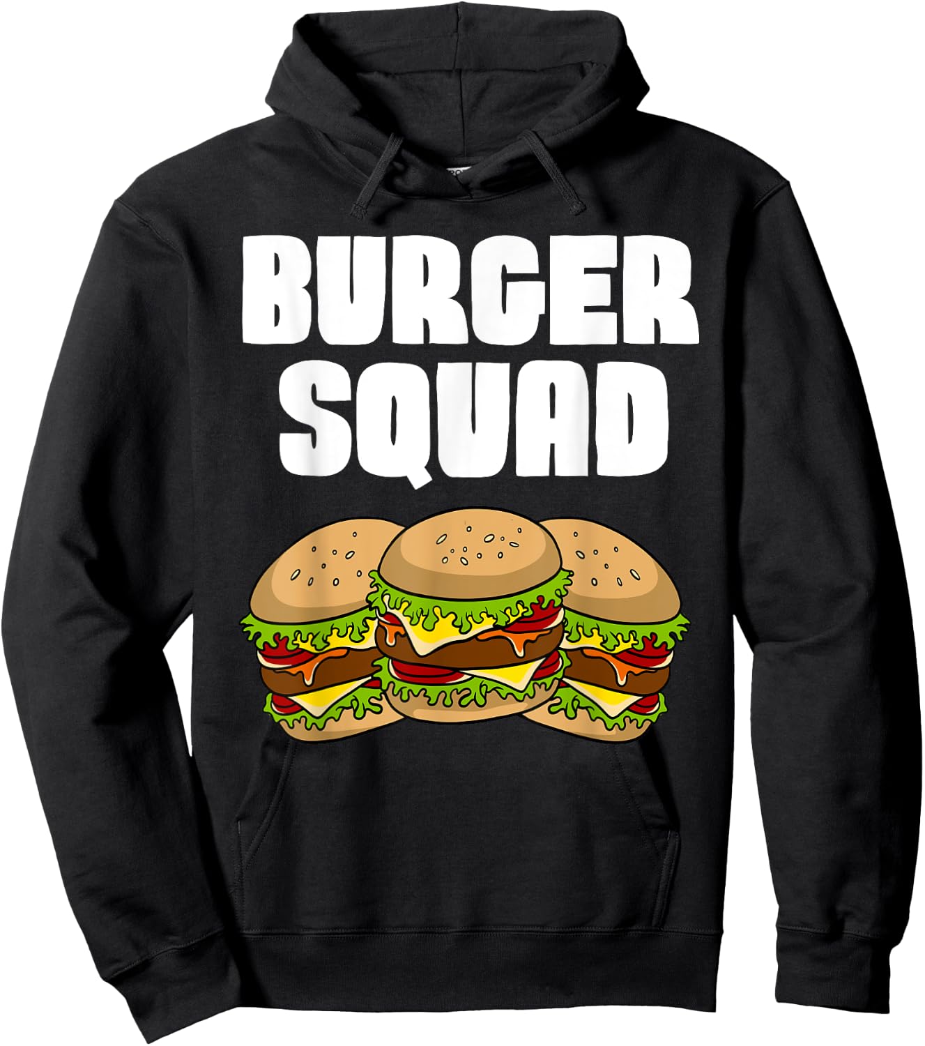 Funny Burger Art Women Hamburger Cheeseburger Lover Hoodie - Hoodie | Black