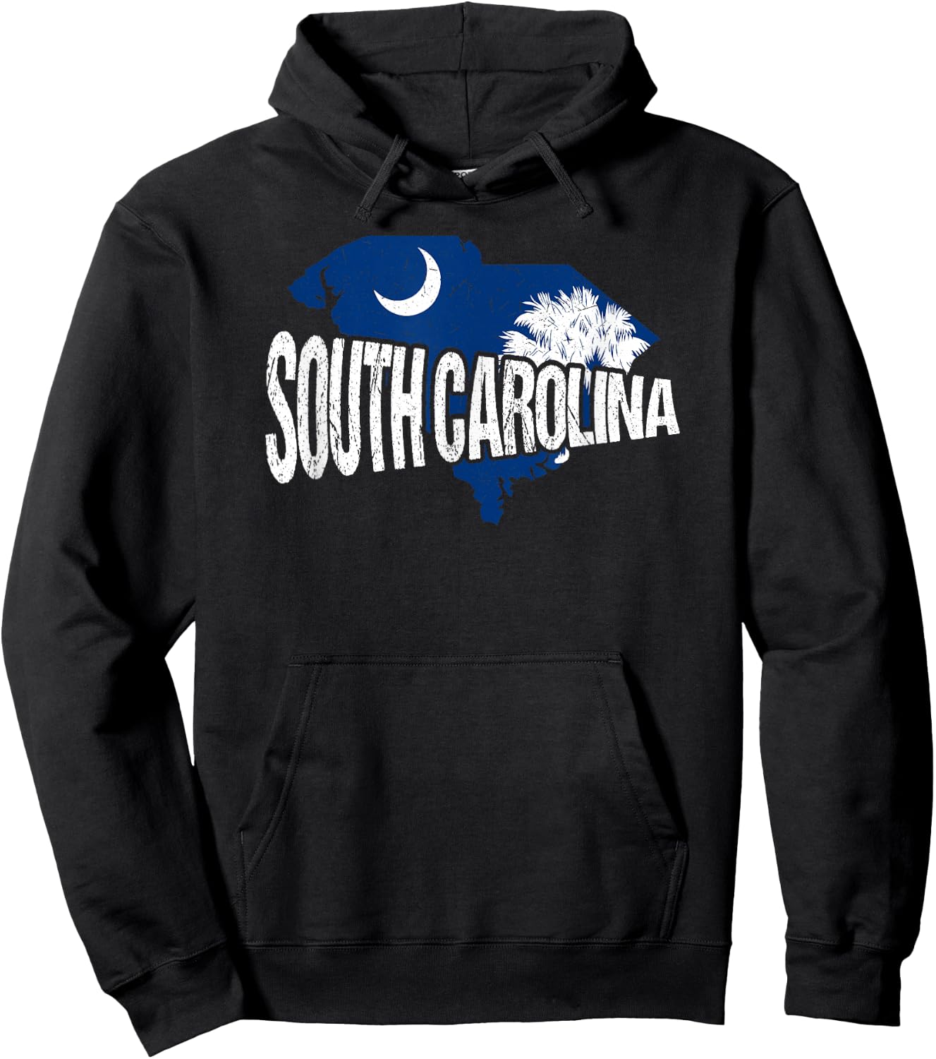 Distressed South Carolina Hoodie - Hoodie | Black