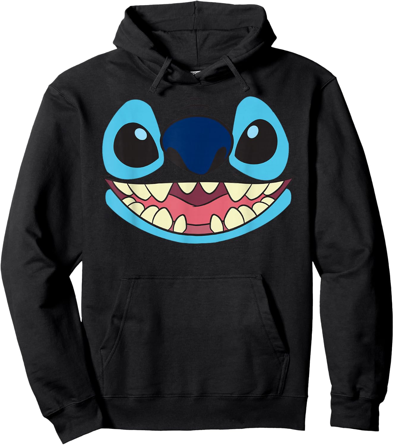 Disney Lilo & Stitch Big Face Stitch Hoodie - Hoodie | Black