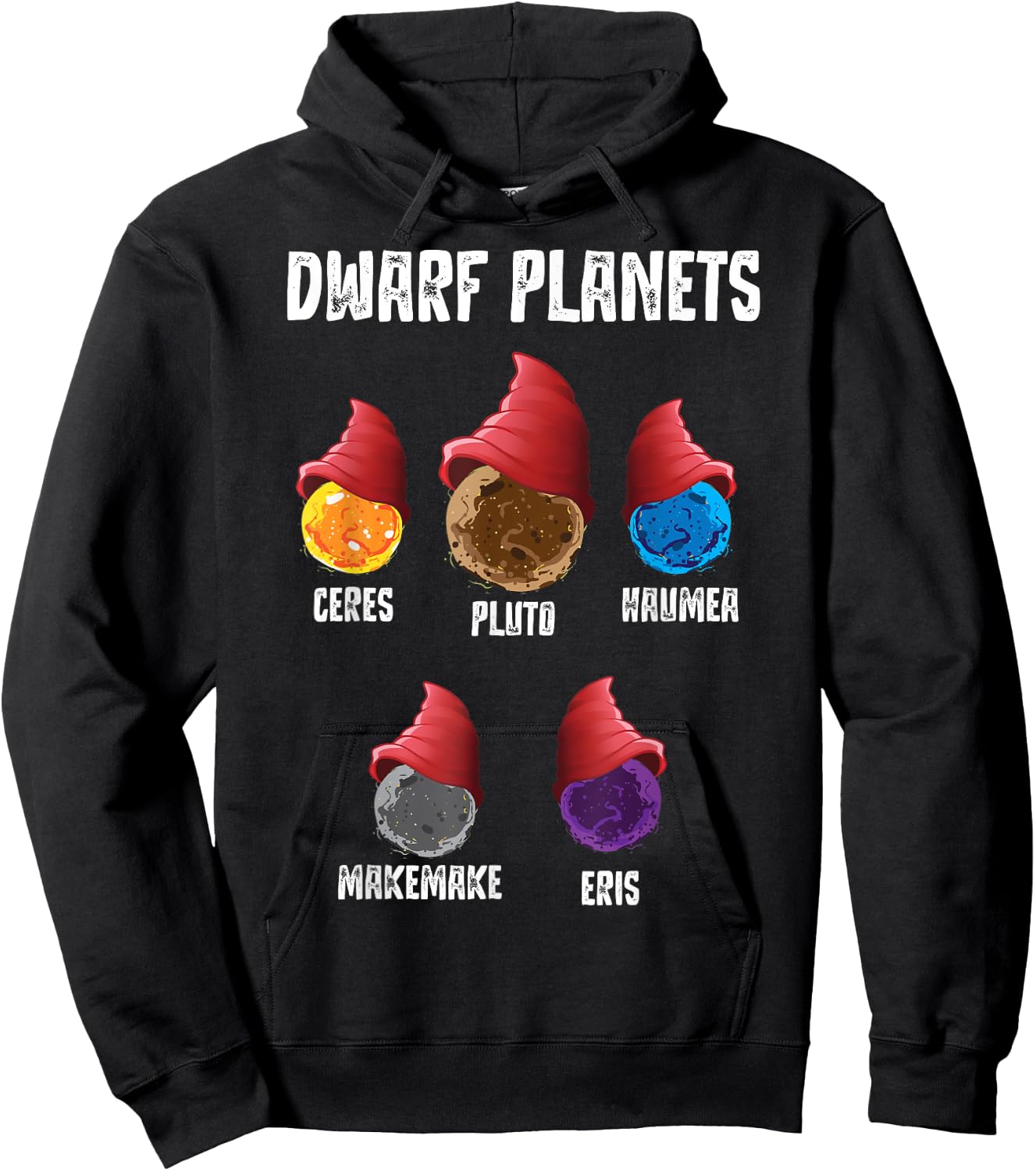 Solar System Dwarf Planets Outer Space Astronaut Hoodie - Hoodie | Black