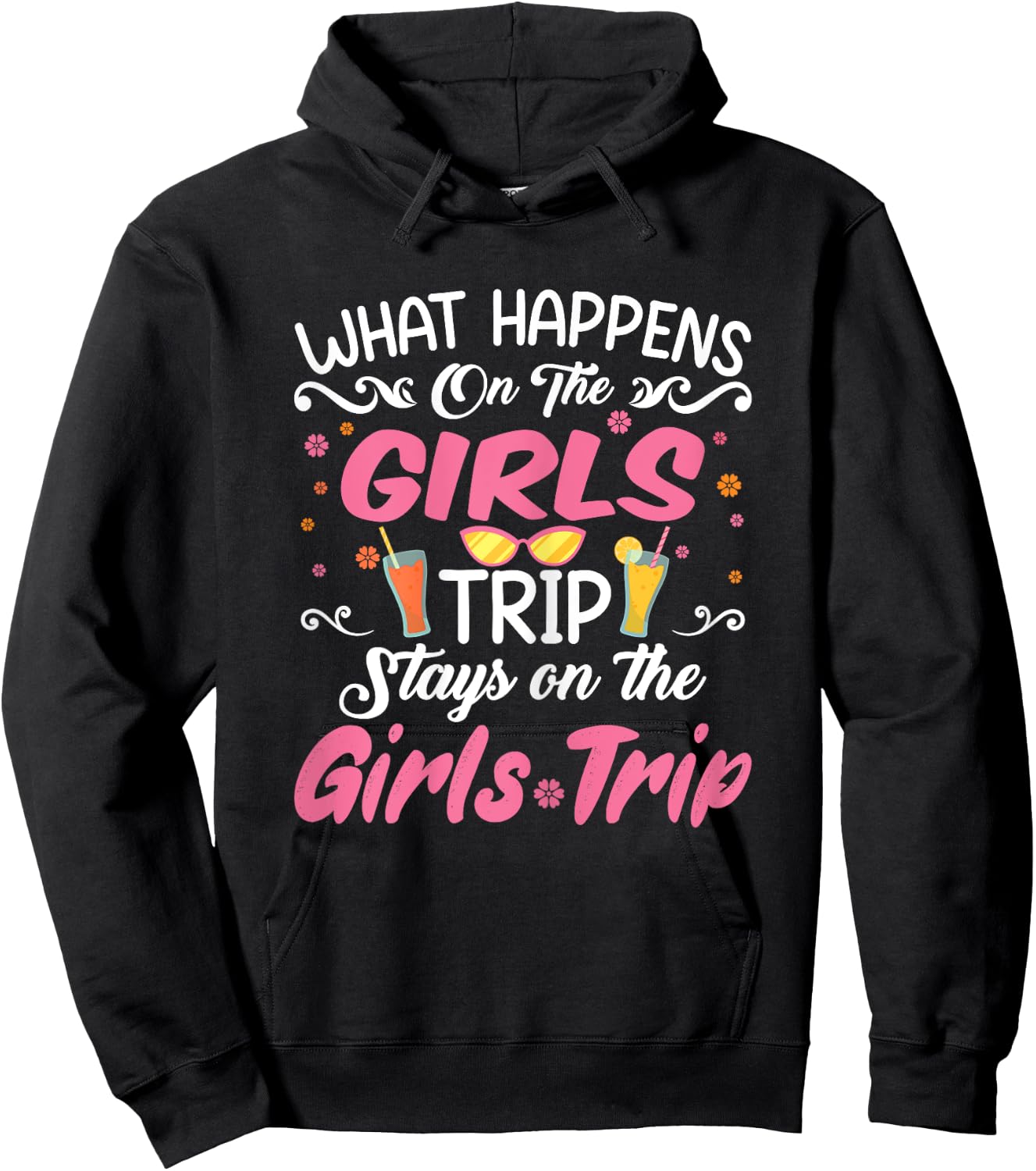 Girls Trip Funny Girls Vacation Holidays Weekend Trip Hoodie - Hoodie | Black