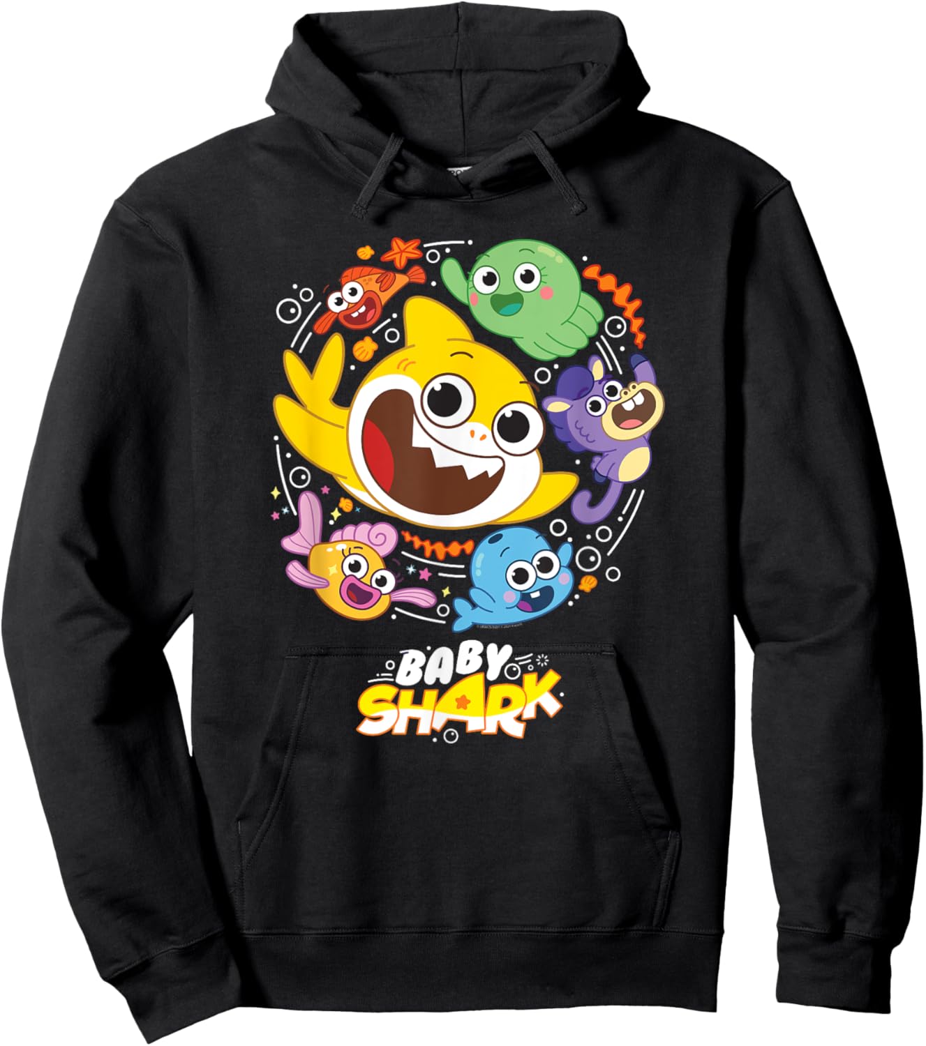 Baby Shark And Friends Hoodie - Hoodie | Black