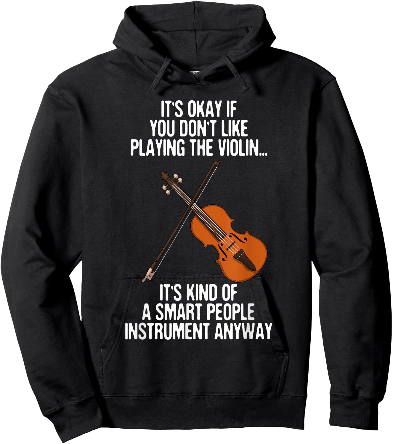 Best Violin Art Women Kids Instrument Violin Player Small Hoodie - Hoodie | Black