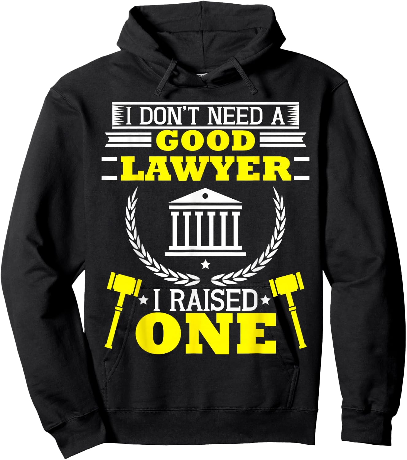Mom Dad of A Lawyer Attorney Law School Student Parent Gift Hoodie - Hoodie | Black