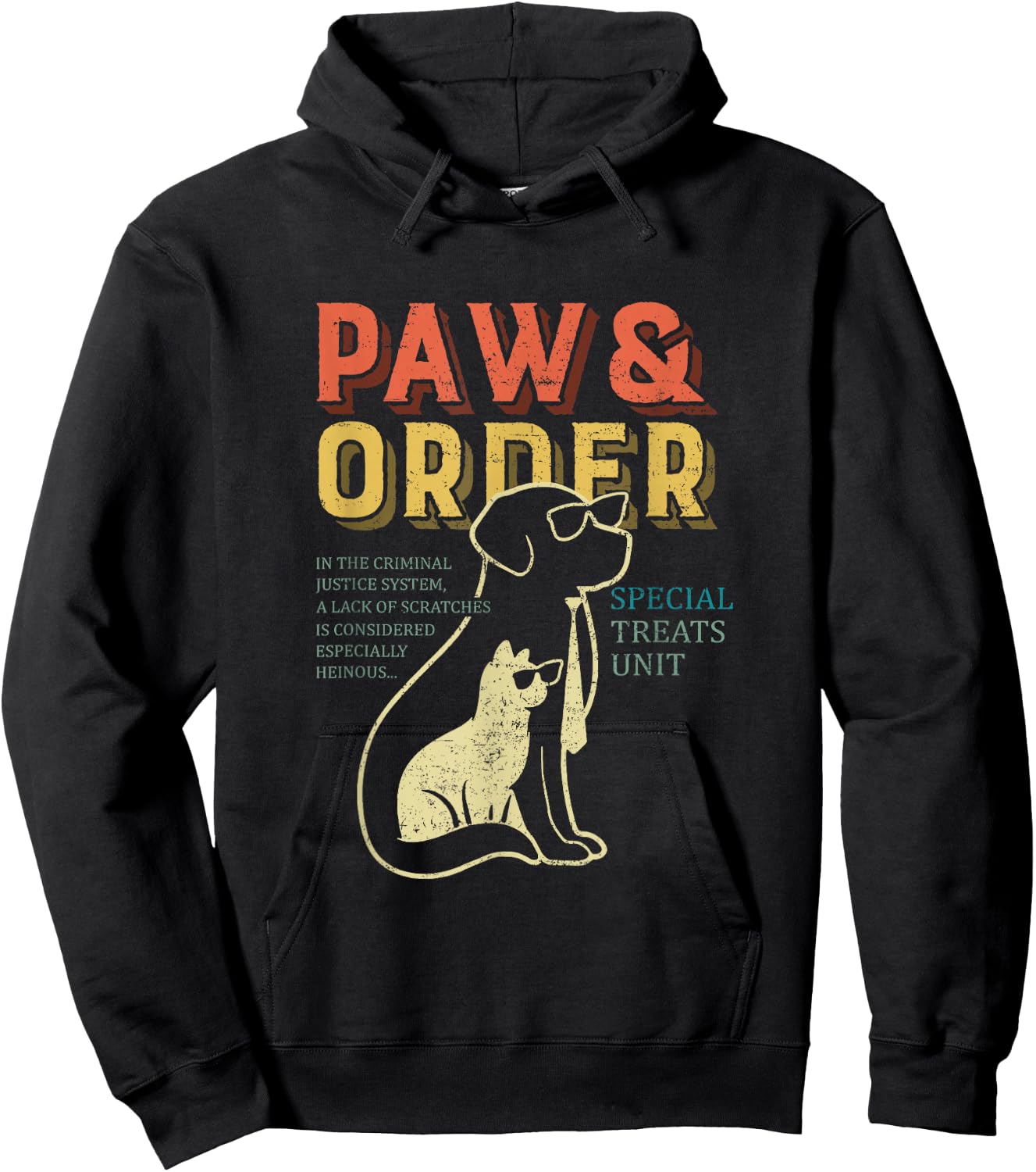 Paw and Order Special Feline Unit Pets Training Dog And Cat Hoodie - Hoodie | Black