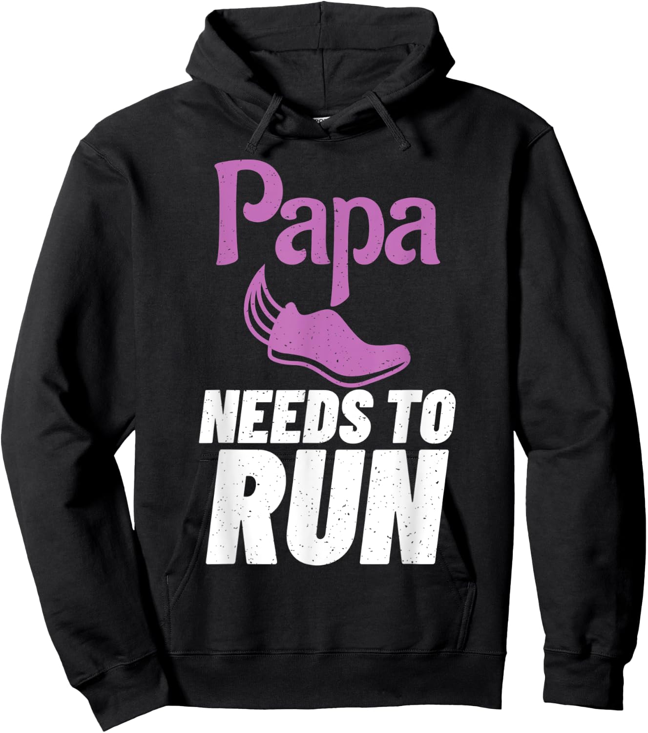 Papa needs to Run Marathon Runner Dad Hoodie - Hoodie | Black