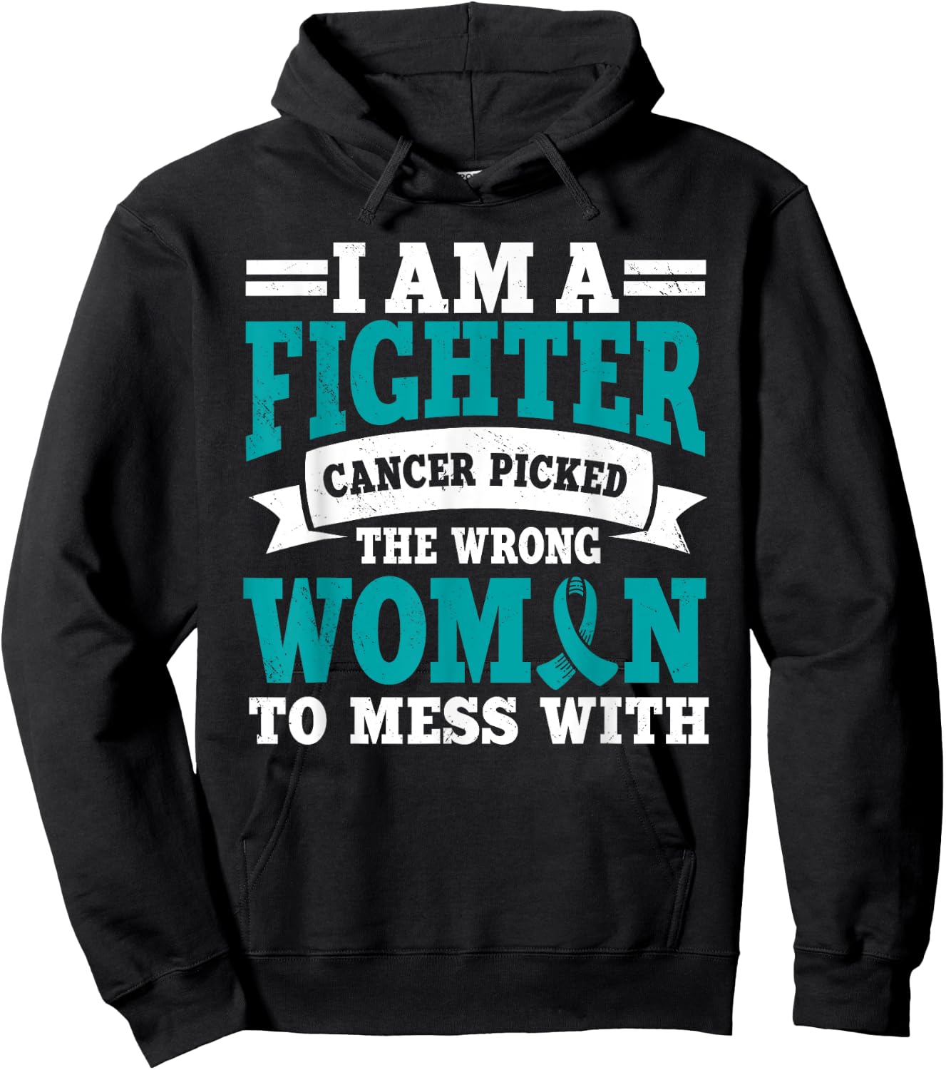 Ovarian Cancer Awareness Women Fighter Mother's Day Hoodie - Hoodie | Black