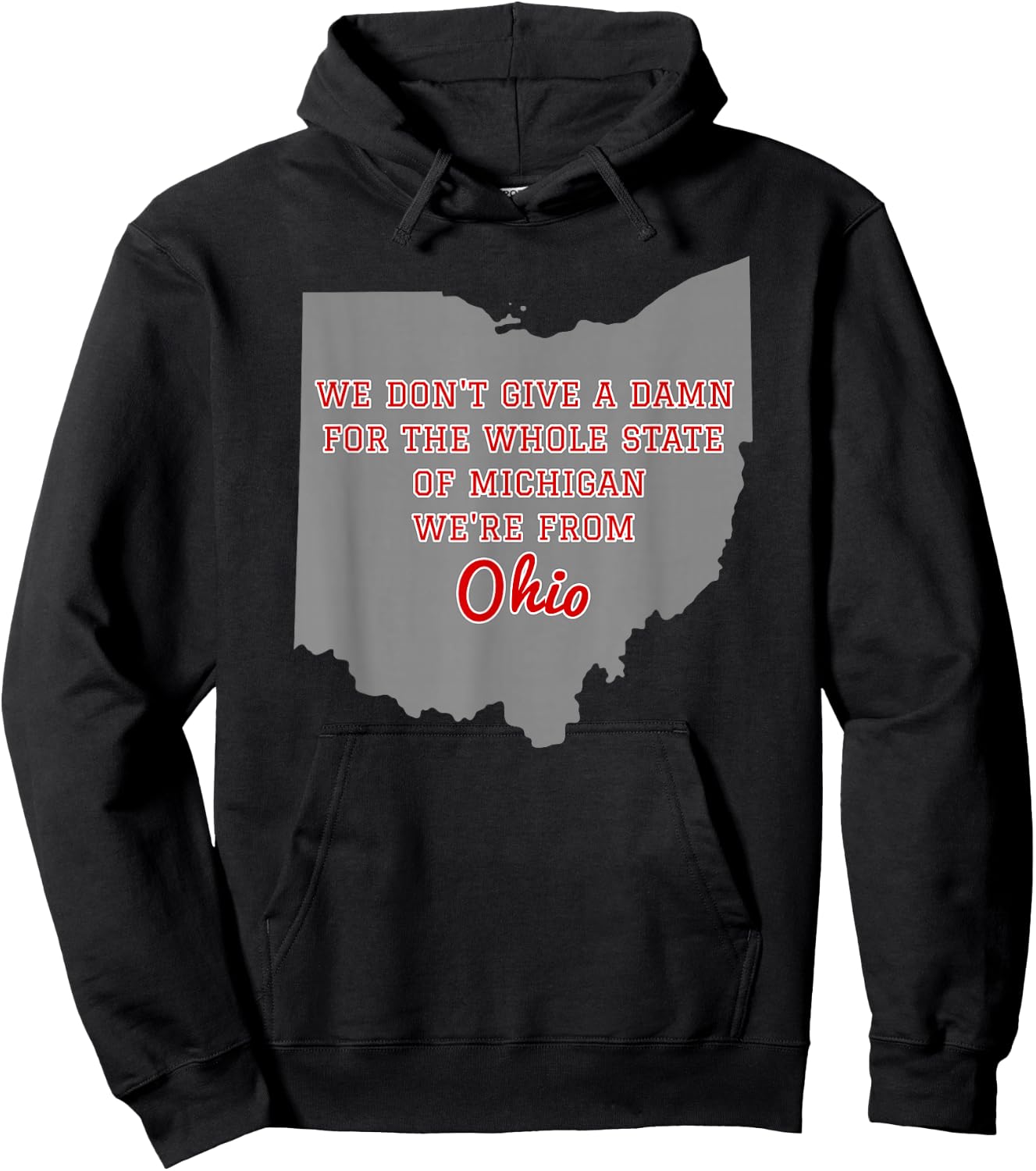State of Ohio We Don't Give A Damn For Michigan T Shirt Hoodie - Hoodie | Black