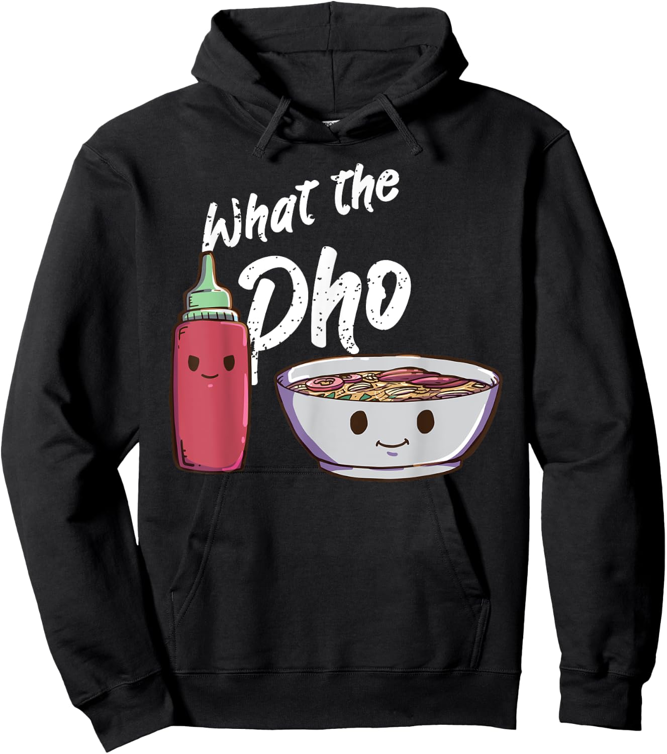 Pho Ramen Noodles Vietnamese Anime Kawaii Hoodie - Hoodie | Black
