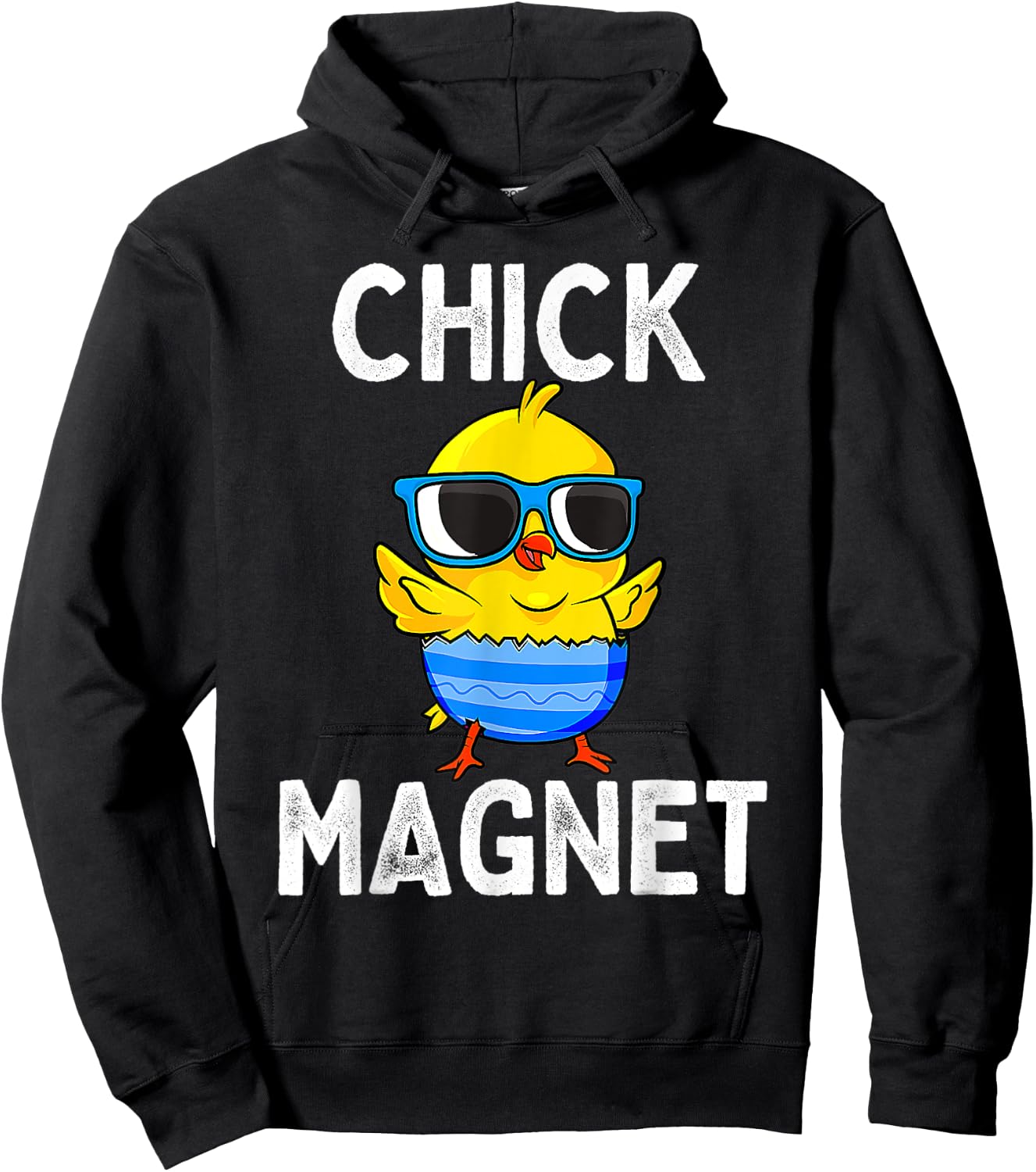 Chick Magnet Funny Easter Cute Baby Chicken Lover Kids Boys Hoodie - Hoodie | Black