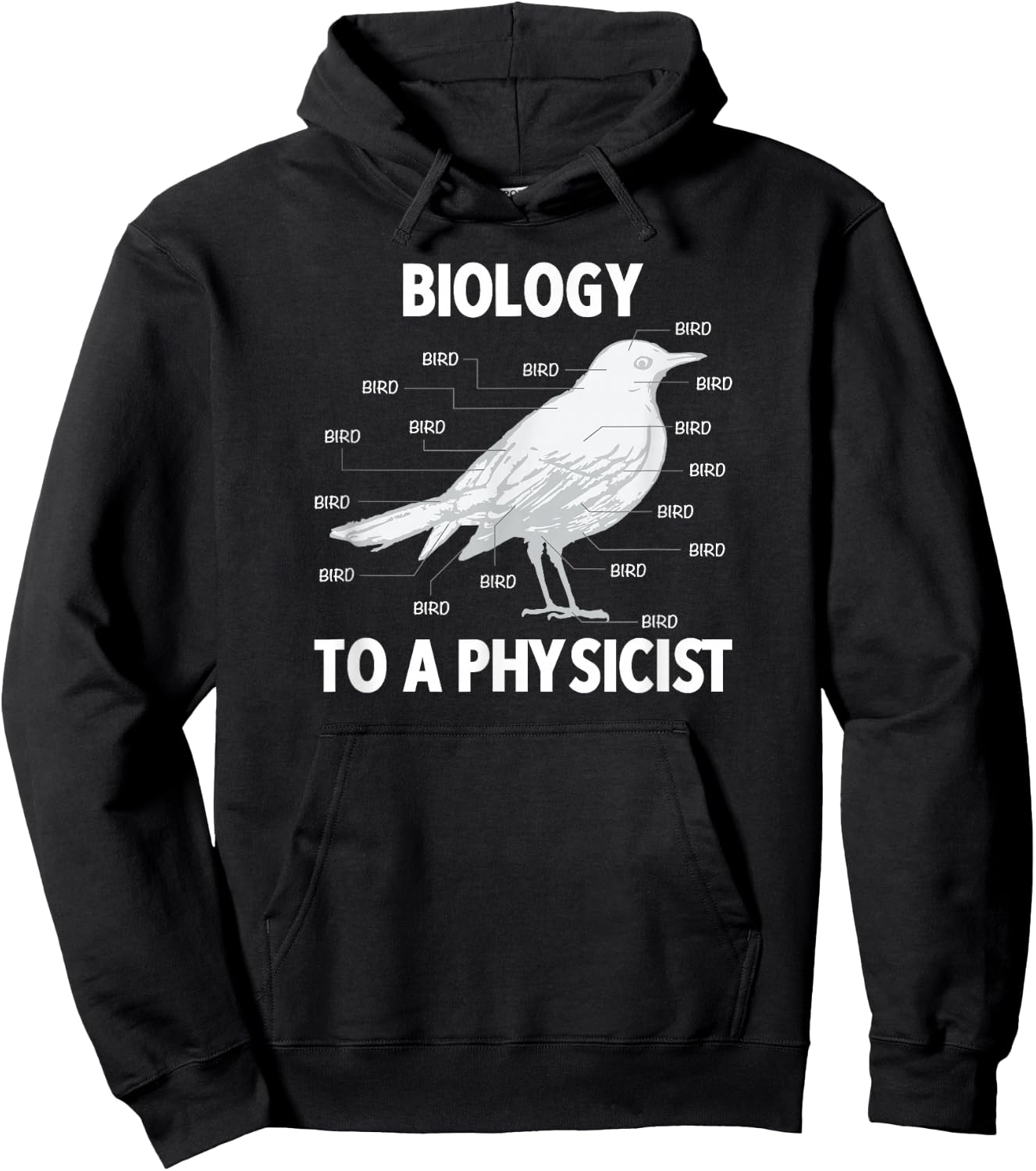 Biology to a Physicist - Funny Physics Shirt Hoodie - Hoodie | Black