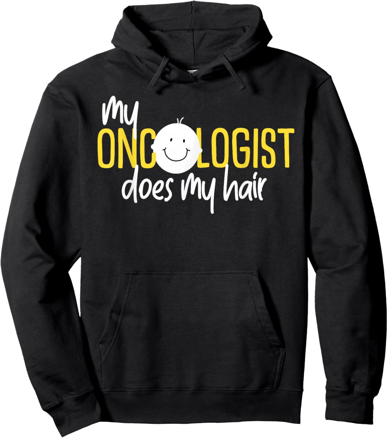 Childhood Cancer My Oncologist Does My Hair Ribbon Hoodie - Hoodie | Black