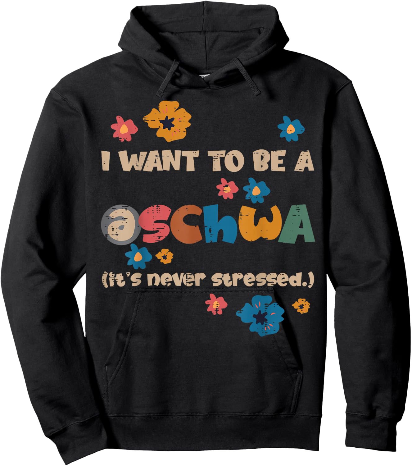 I Want To Be A Schwa Funny Read Book Reading Librarian Hoodie - Hoodie | Black