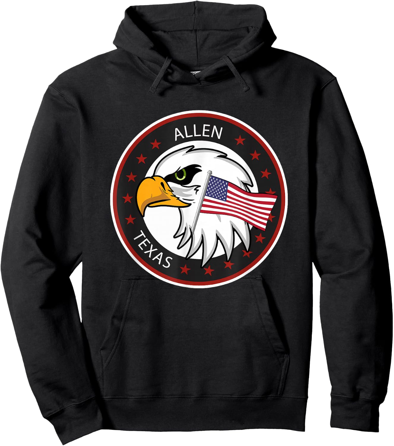 Allen TX Texas Hoodie - Hoodie | Black