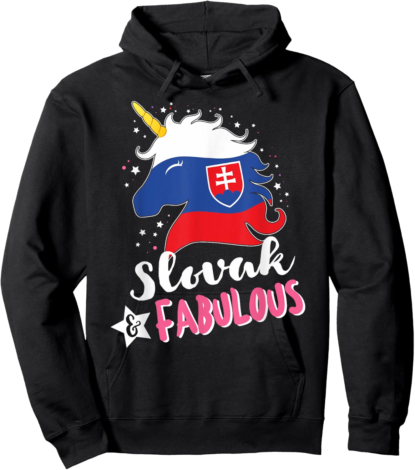 Slovak Unicorn Slovakia Flag Hoodie - Hoodie | Black