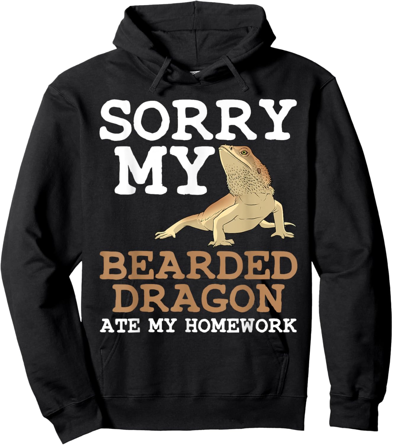 Funny Bearded Dragon Gift Kids Boys Girls Lizard Lovers Hoodie - Hoodie | Black