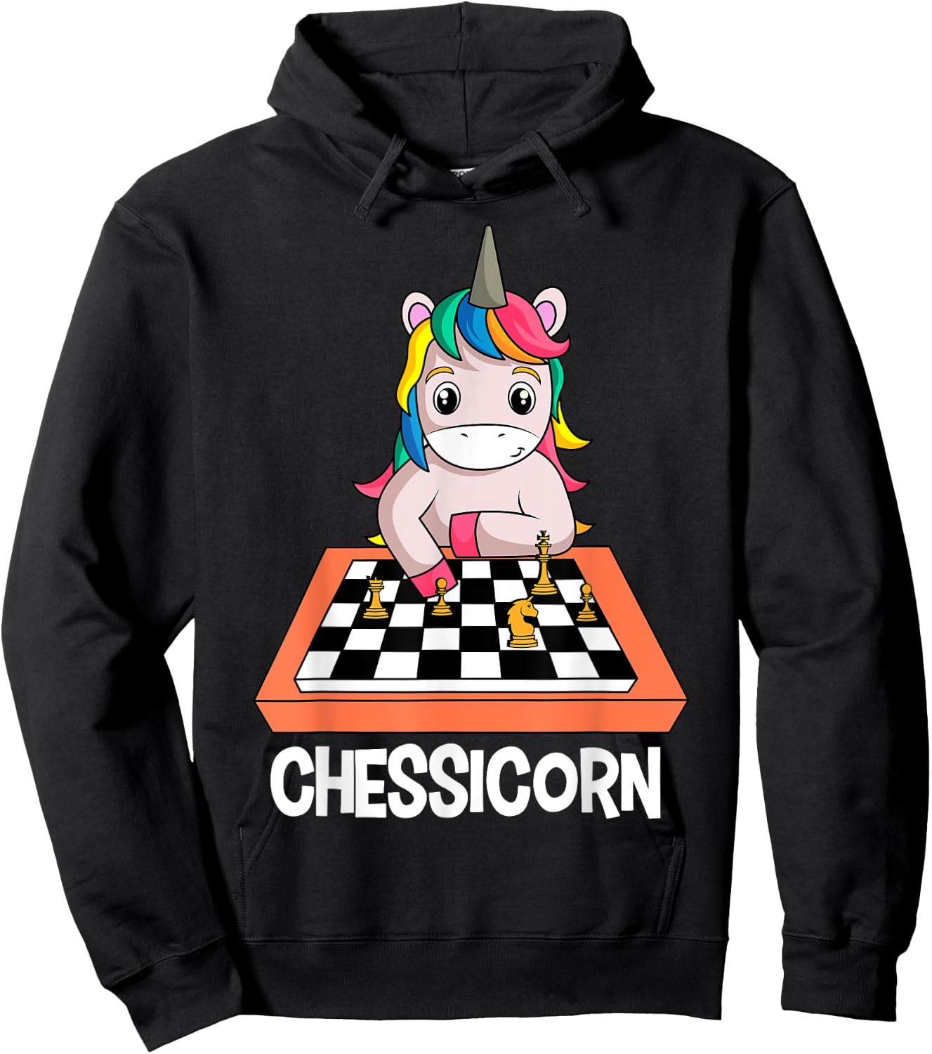 Chessicorn Chess Players Unicorn Lovers Hoodie - Hoodie | Black