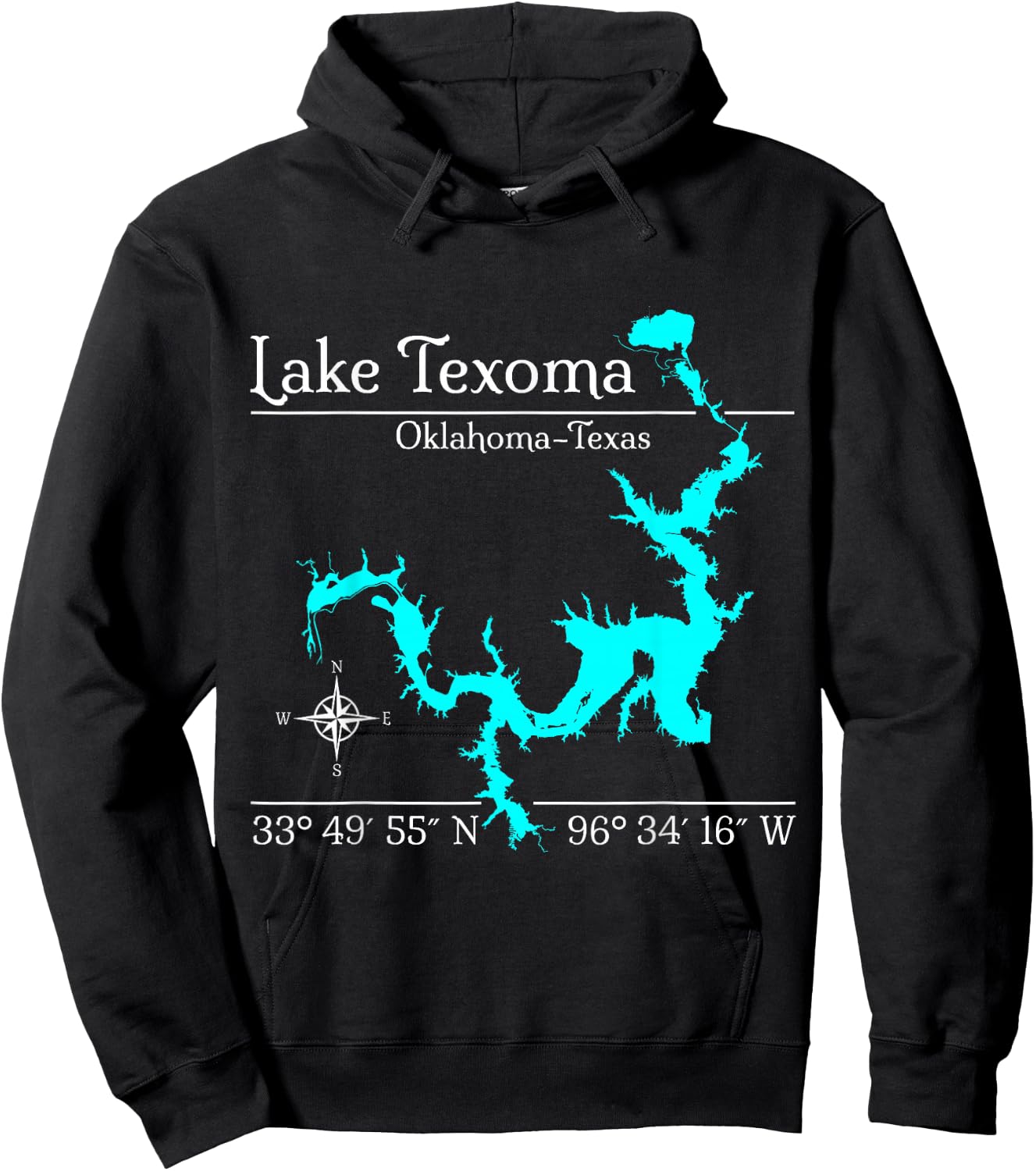Texoma, Oklahoma - Texas Hoodie - Hoodie | Black