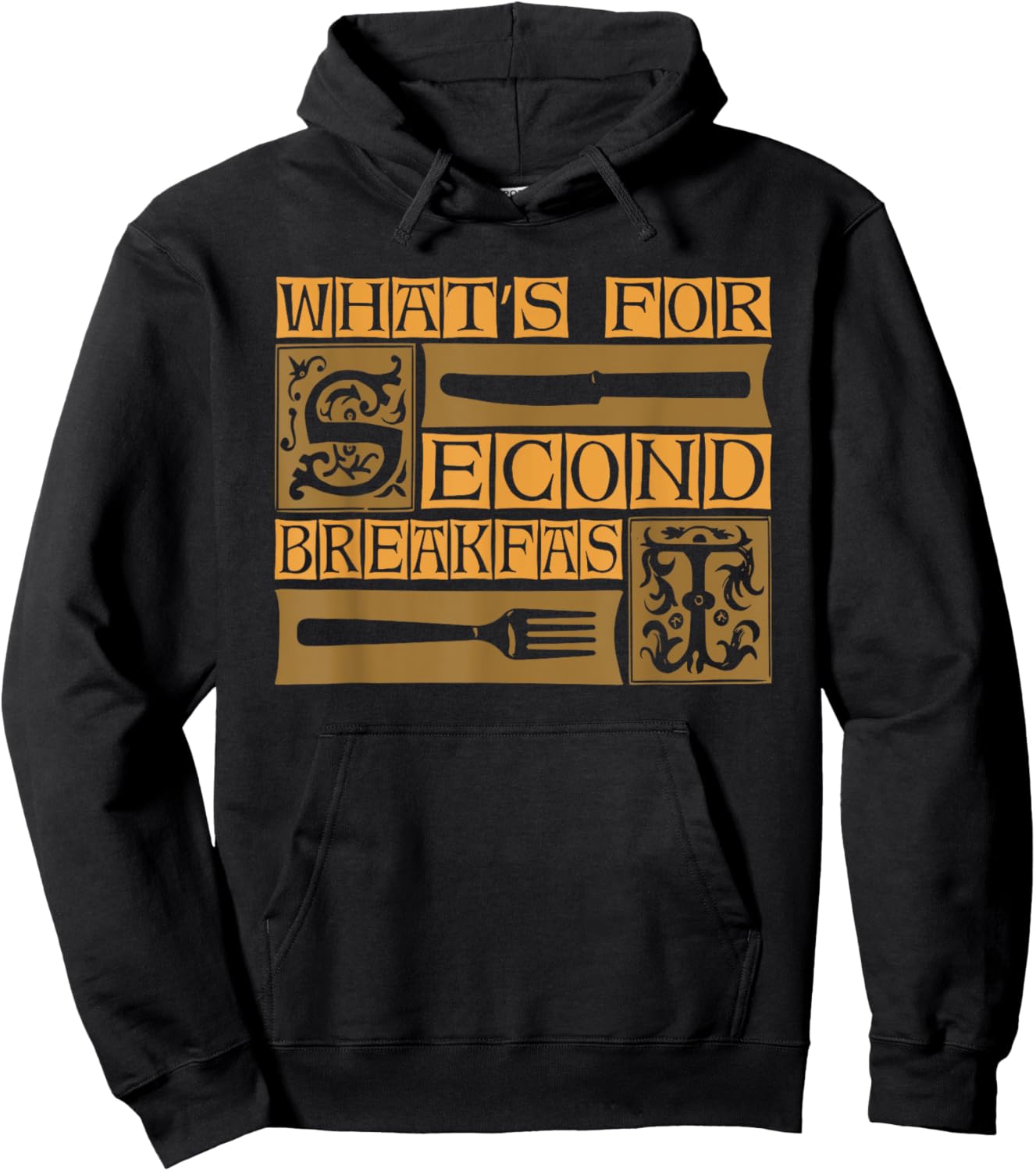What's For Second Breakfast - Funny Food Hoodie - Hoodie | Black