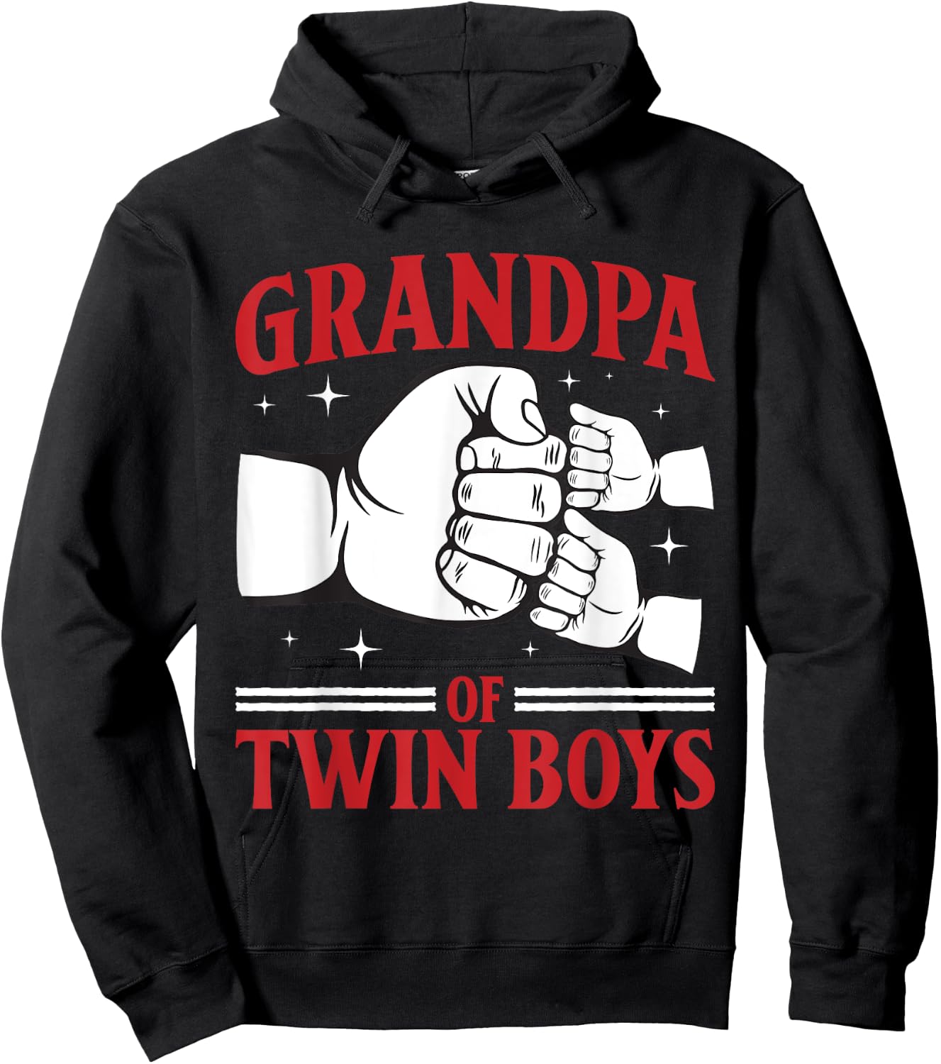 Twin Grandpa Grandfather Of Two Grandpa Of Twin Boys Hoodie - Hoodie | Black