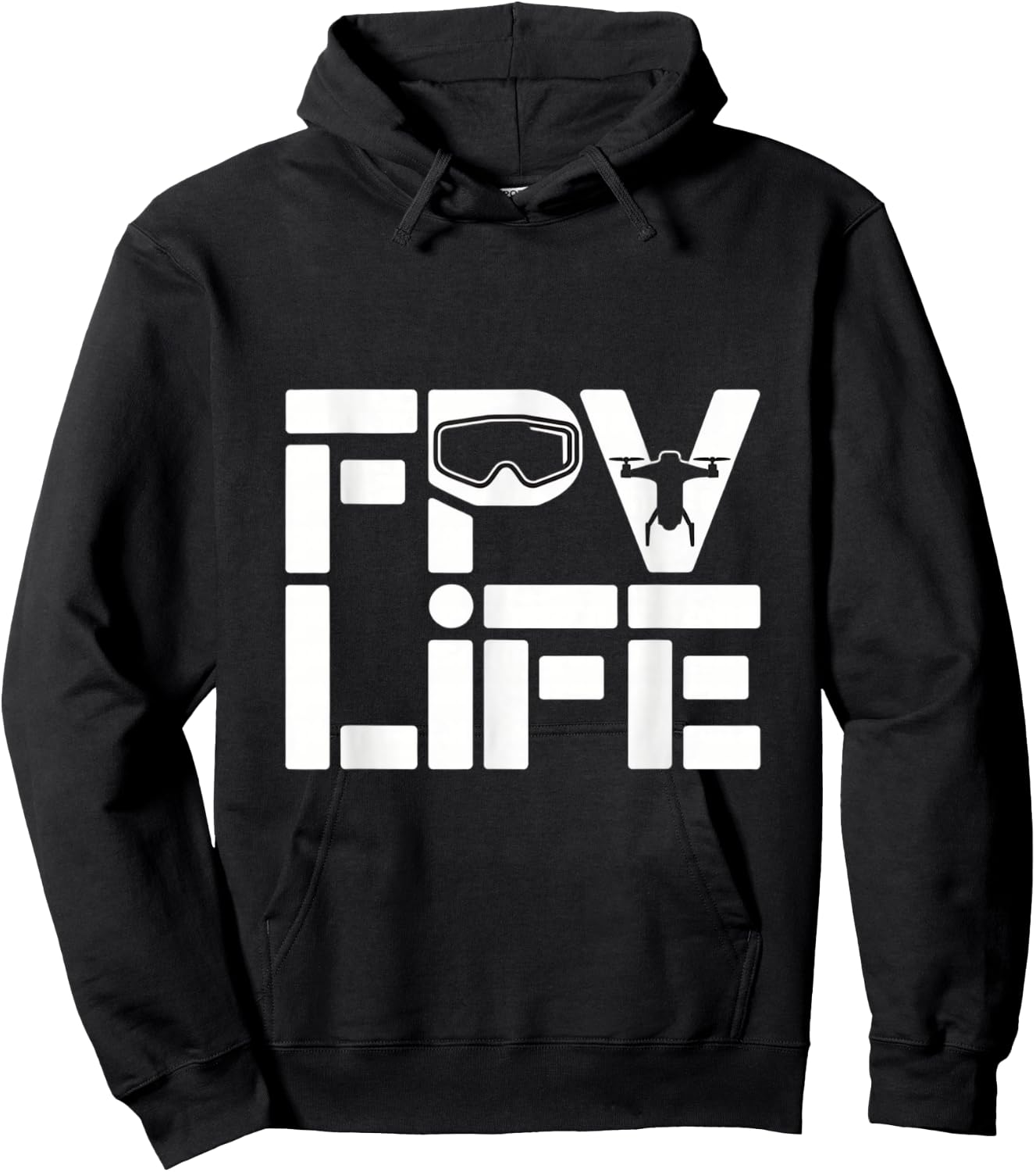FPV Life Drone Racing Pilot Freestyle Quad Art Hoodie - Hoodie | Black