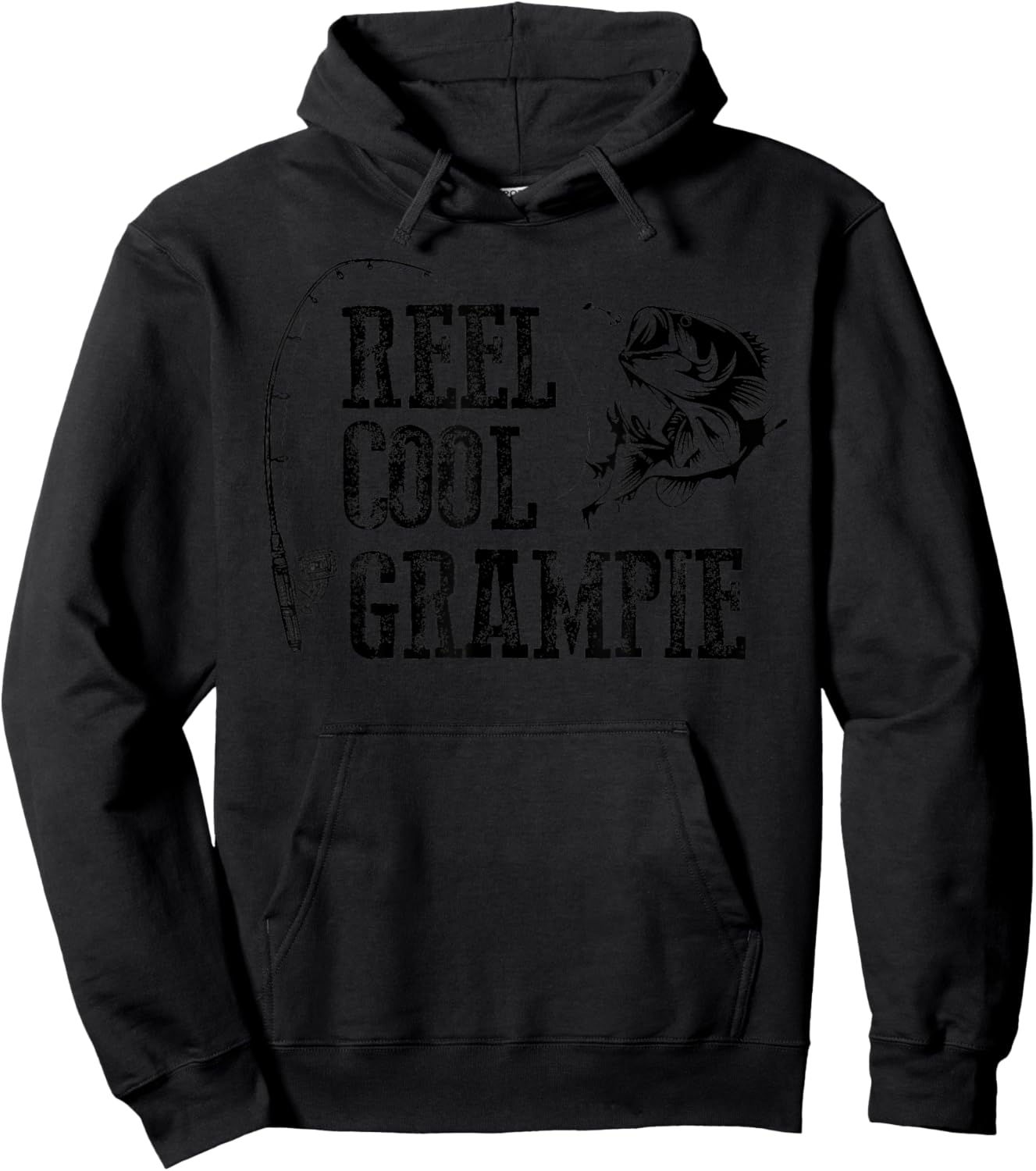 Grampie Fishing: Reel Cool Grampie Funny Gift Hoodie - Hoodie | Black