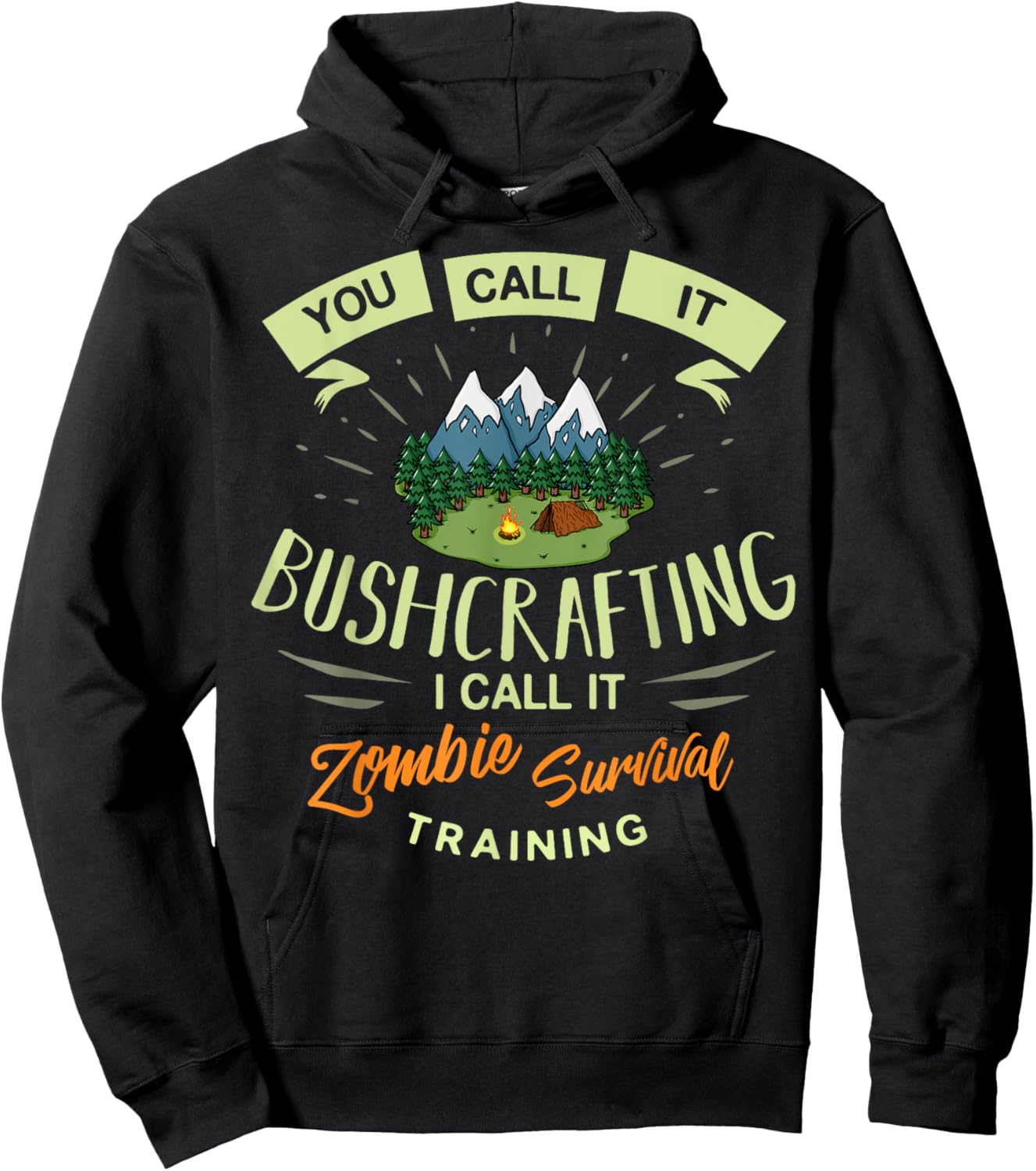 Bushcraft Survival Gift Knife Outdoor Training Hoodie - Hoodie | Black