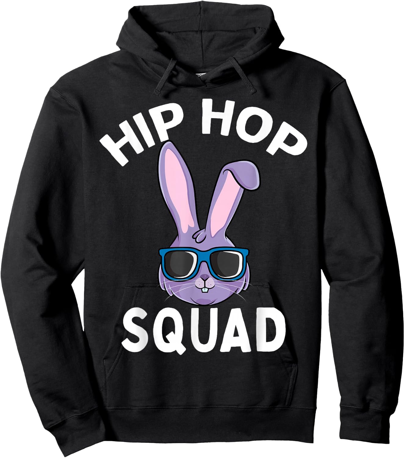 Hip Hop Squad Funny Happy Easter Bunny Rabbit Children Boys Hoodie - Hoodie | Black