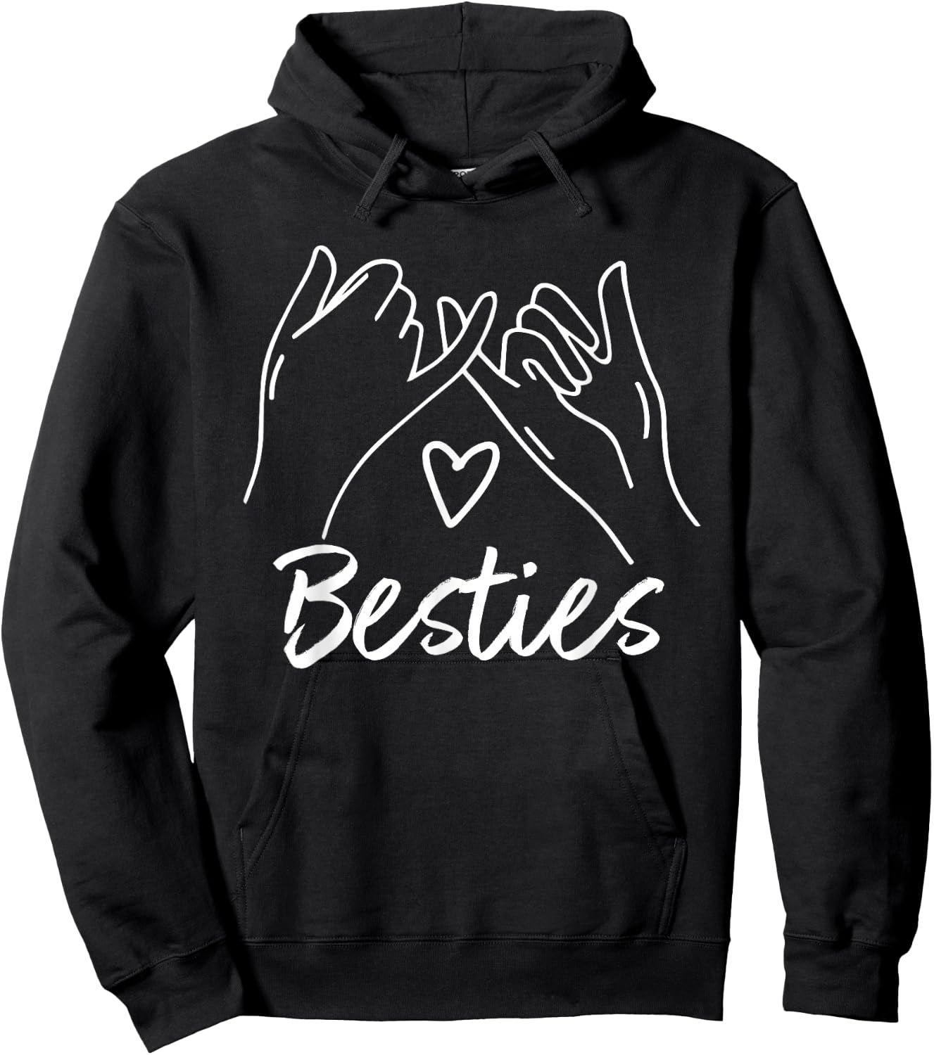 Besties BFF Friends Bestie Gifts Bestfriend Tops Hoodie - Hoodie | Black