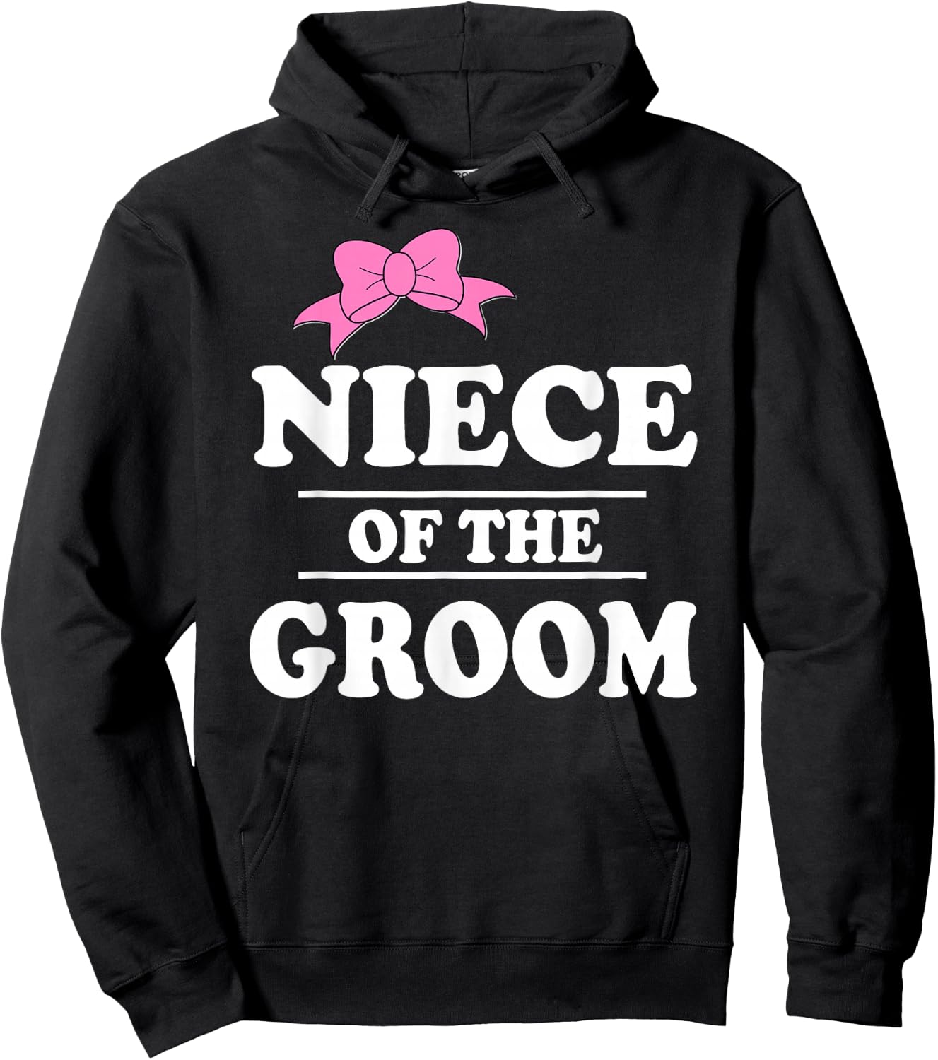 Niece Of The Groom Wedding Party Hoodie - Hoodie | Black
