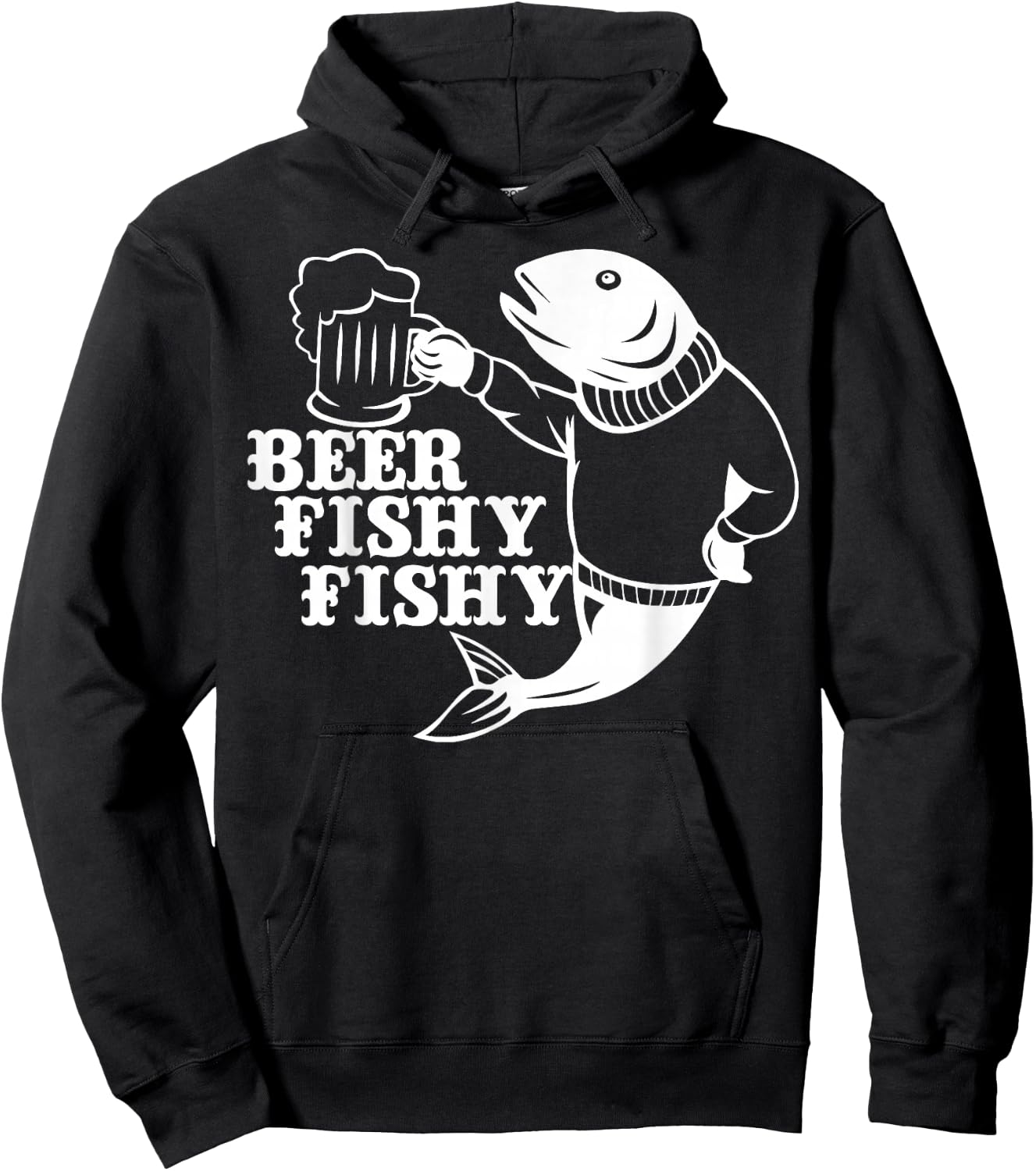 Beer Fishy Fishy Shirt Fishing Lovers Fisherman Gift Hoodie - Hoodie | Black