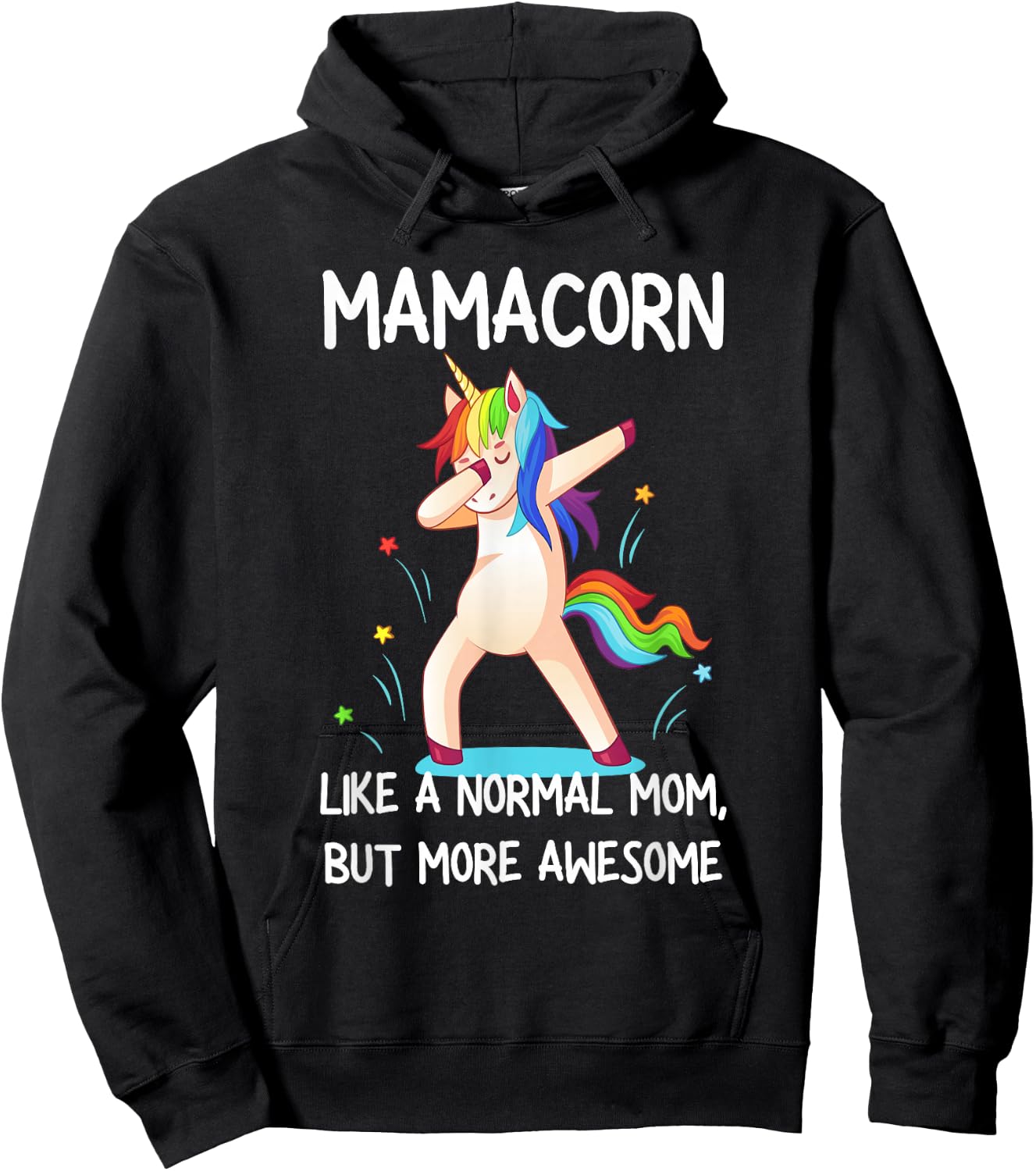 Funny Mamacorn Unicorn Costume Mom Mother's Day Hoodie - Hoodie | Black