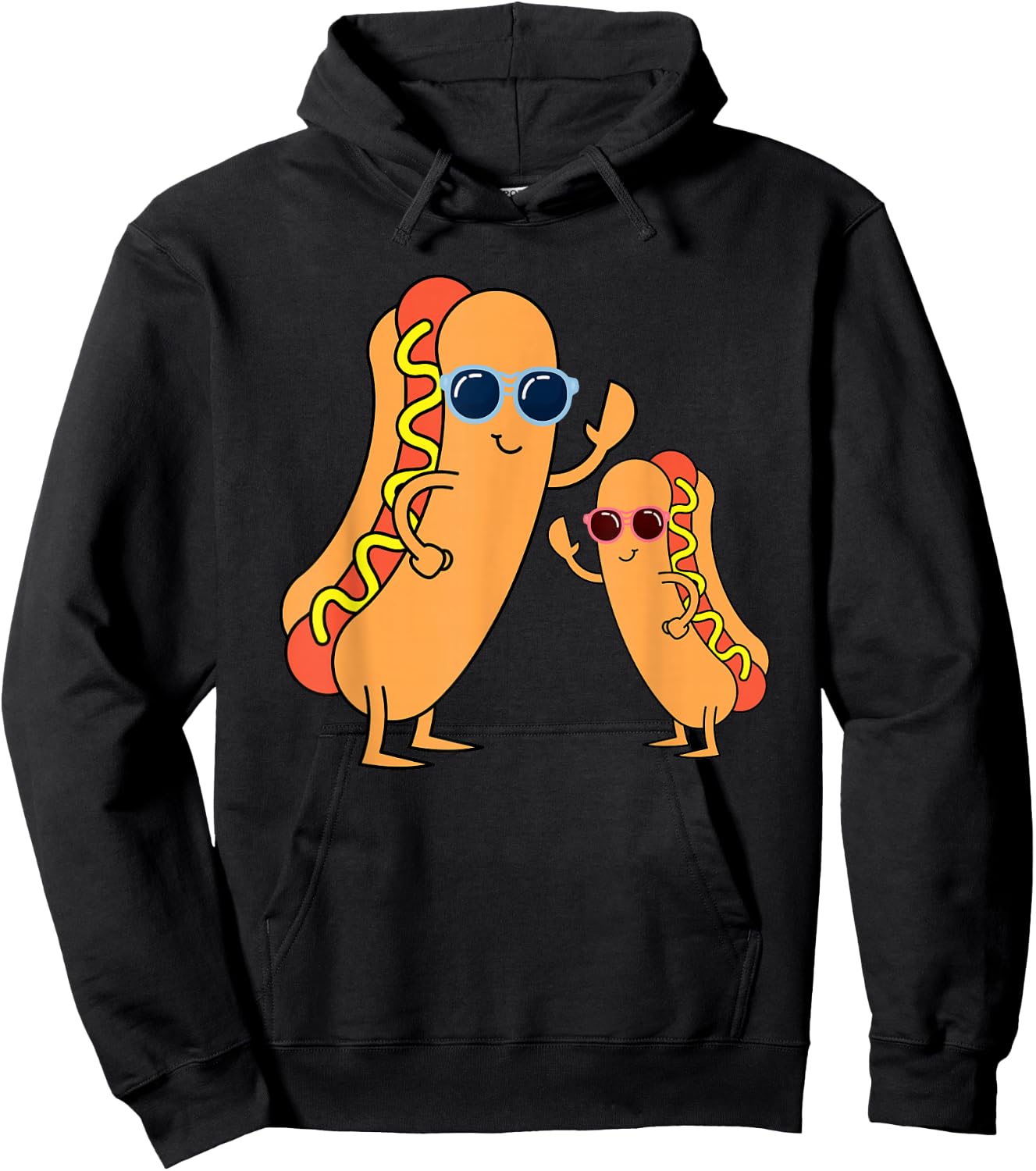 Cool Franks Sausages Weiner Fast Food Sunglasses Hot Dog Hoodie - Hoodie | Black