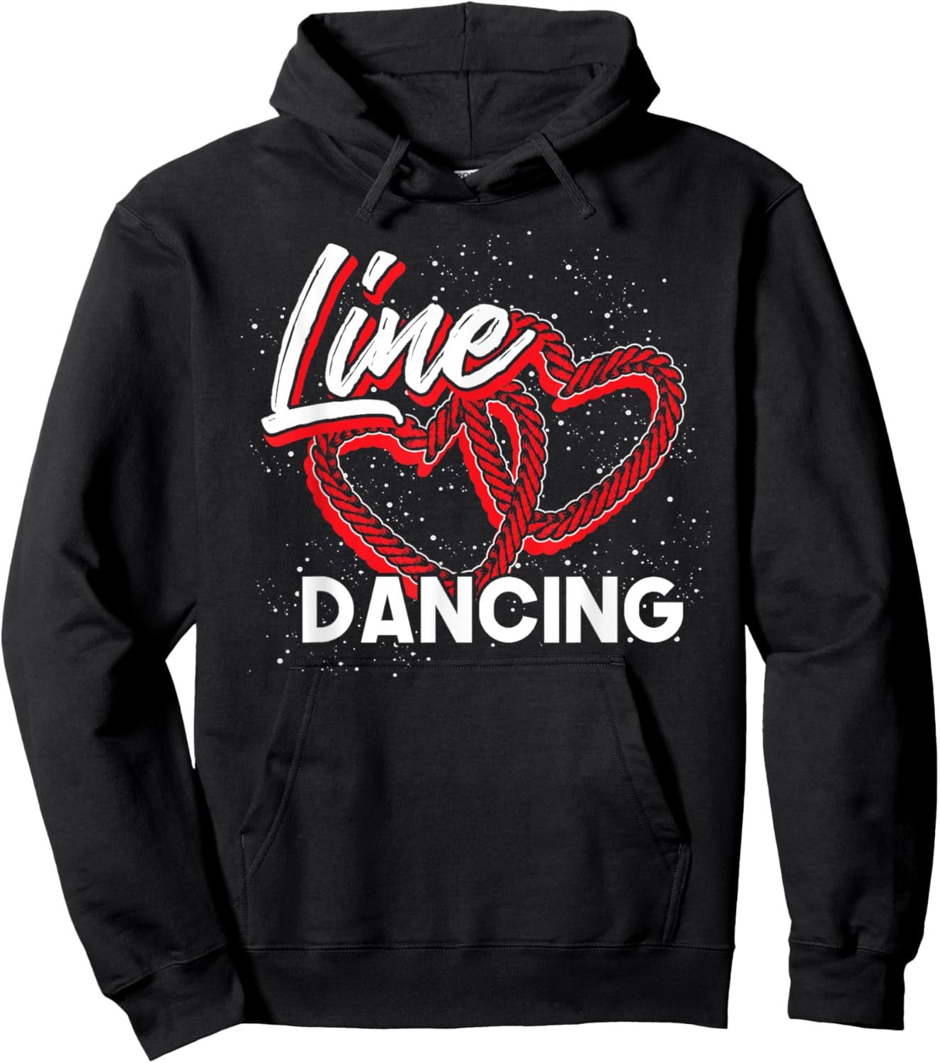 Line Dancing Lover Cowboy Valentines Day Gift Line Dance Hoodie - Hoodie | Black