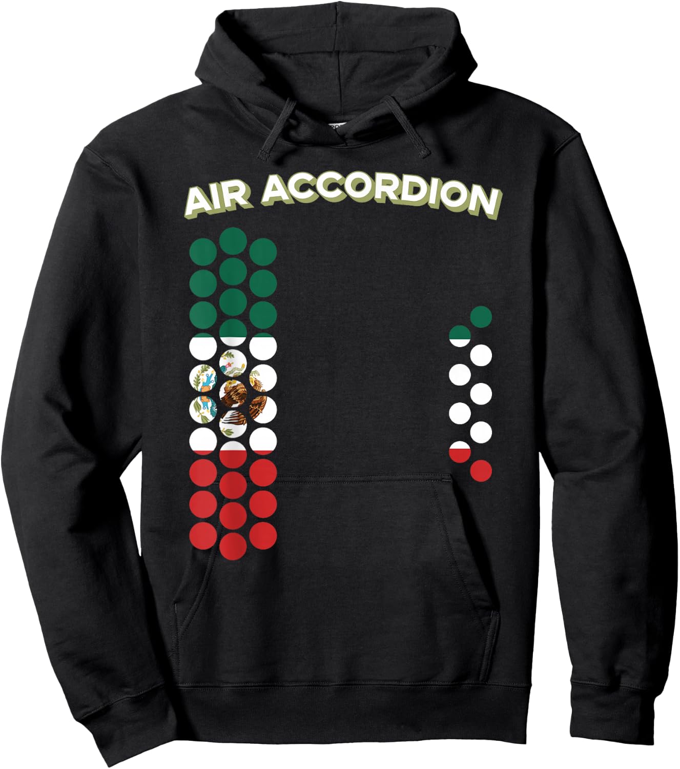 Air Accordion Mexico Flag Cinco De Mayo Music Gift Hoodie - Hoodie | Black