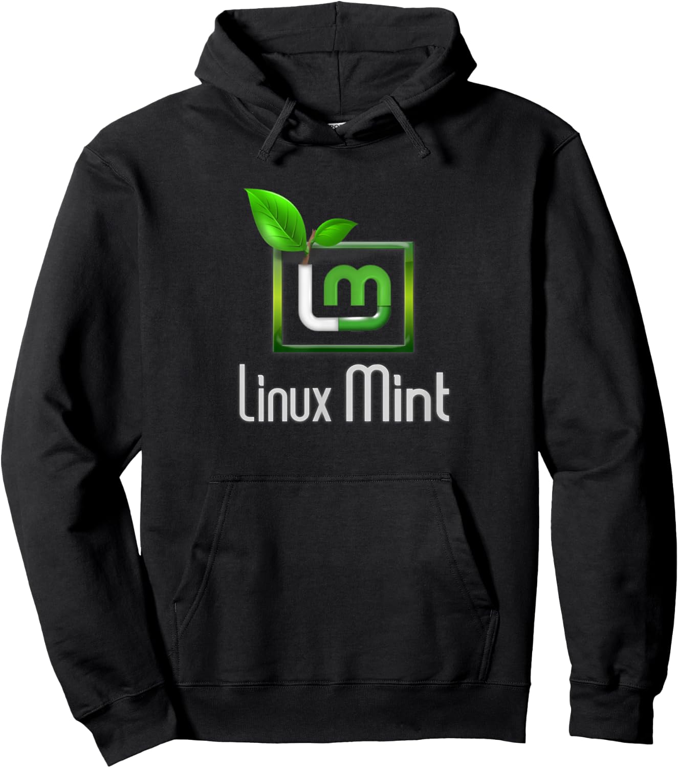 Linux Mint lover tagline with Logo Open Source Os Hoodie - Hoodie | Black