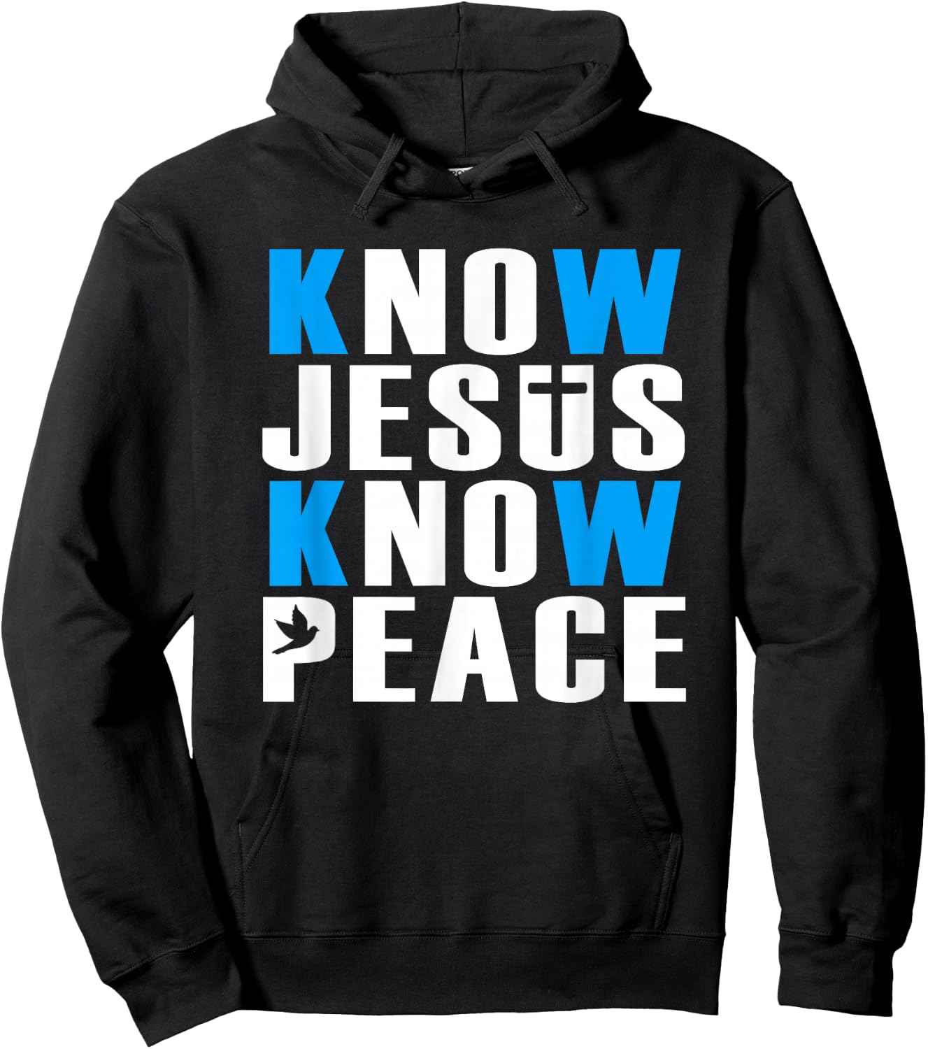 Christian Know Jesus Know Peace Religion God Church Bible Hoodie - Hoodie | Black