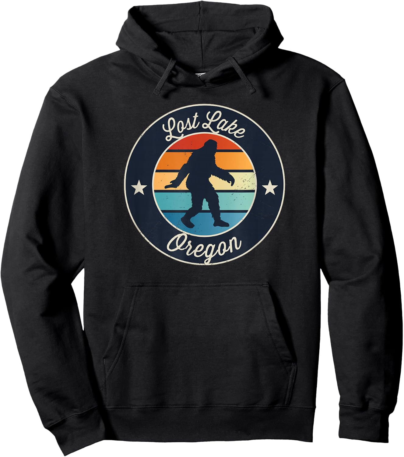 Lost Lake Oregon Sasquatch Souvenir Hoodie - Hoodie | Black