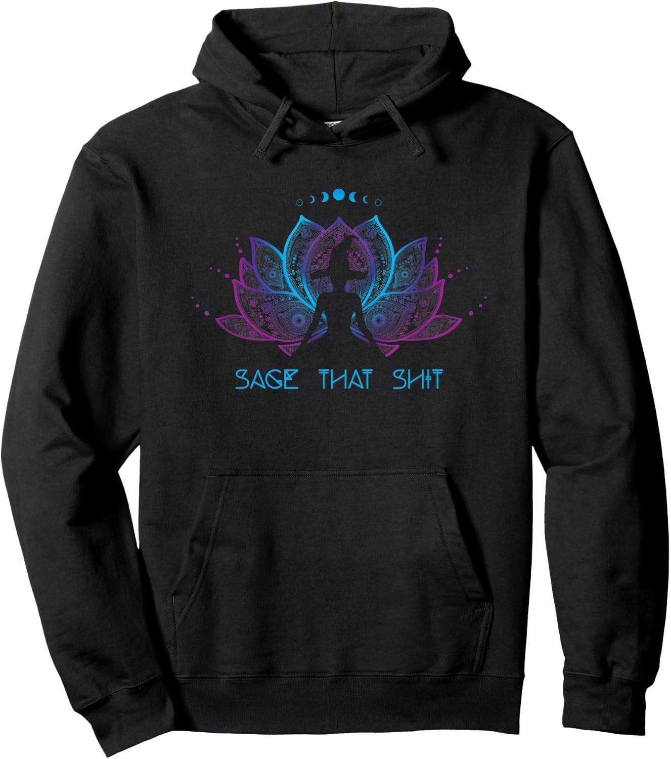 Funny Halloween Pagan Yoga Witch Costume Sage That Shit Hoodie - Hoodie | Black